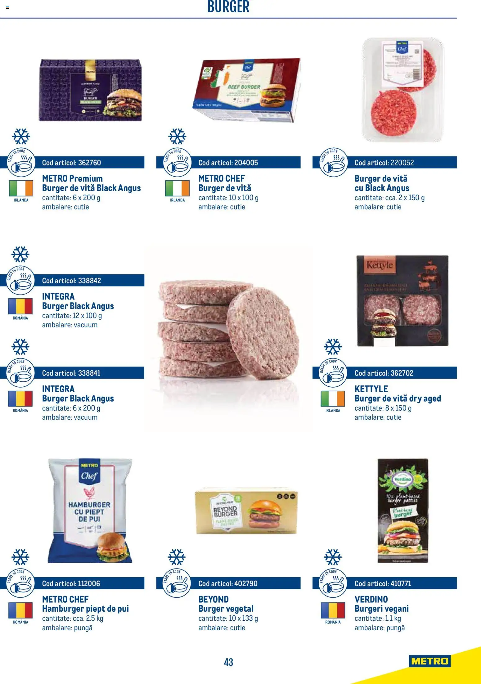 Noul catalog Metro – valabil de la 21.04.2026 | Pagină: 43 | Produse: Pungă, Hacıyatmaz Kedi Oyuncağı, Cutie, Burger