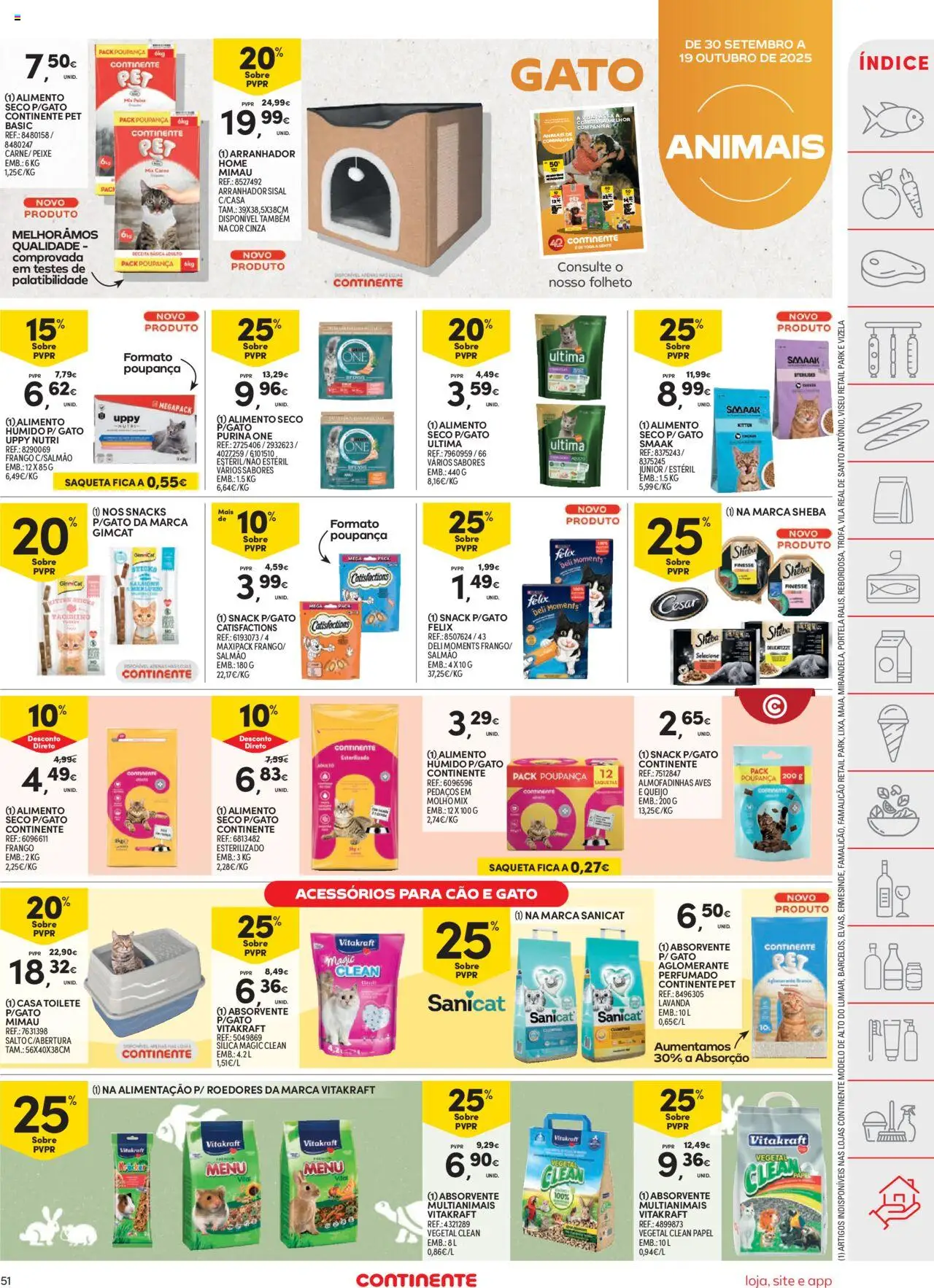 Continente folheto │ válido de 14.10.2025 | Página: 51 | Produtos: Frango, Salmão, Queijo, Peixe