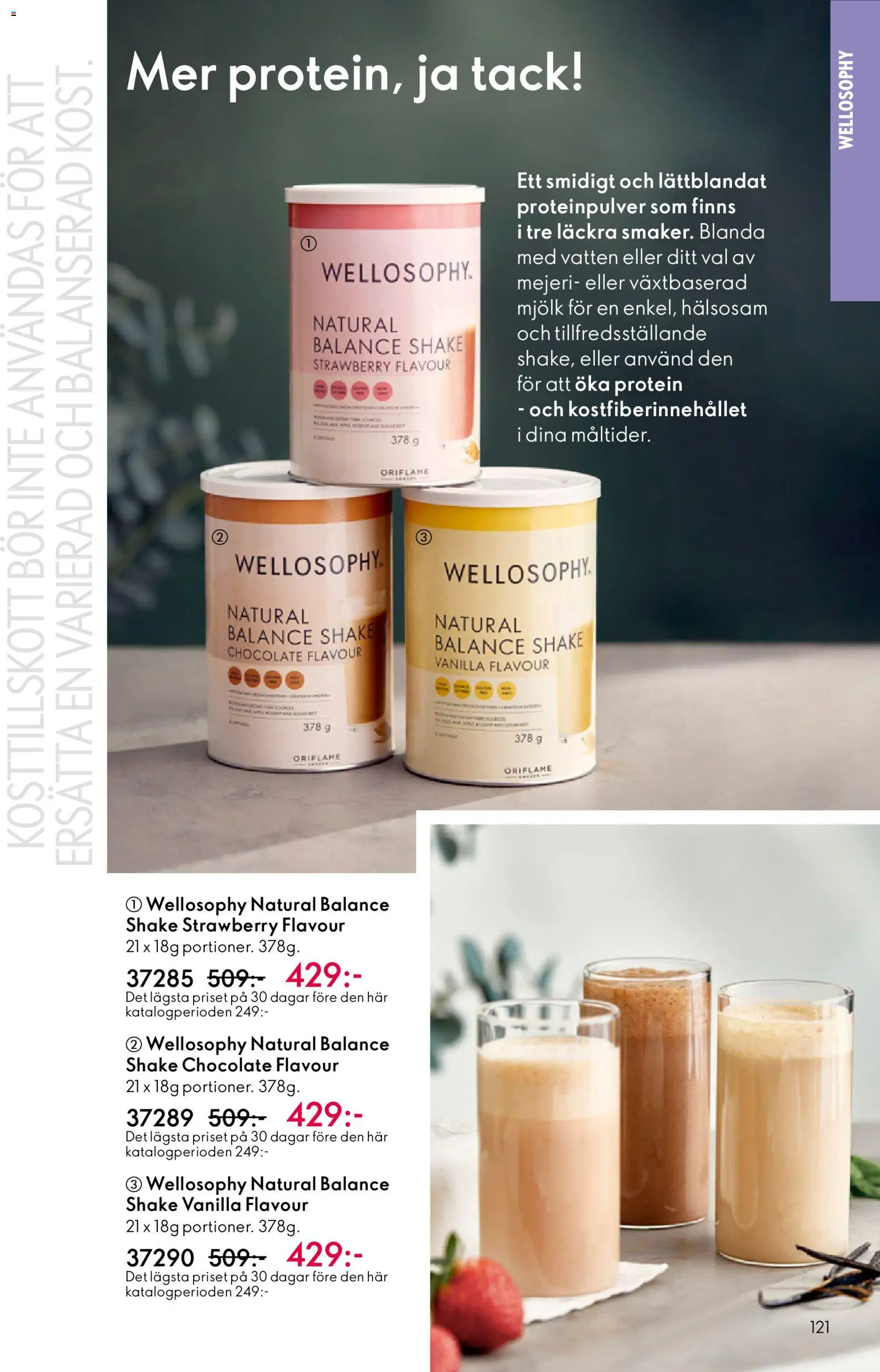 Oriflame reklamblad aktuell från 10.12.2025 | Sida: 121 | Produkter: Proteinpulver, Mjölk