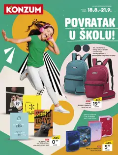 Konzum HR Povratak u školu - amely érvényes a következő dátumtól: 18.08.2025