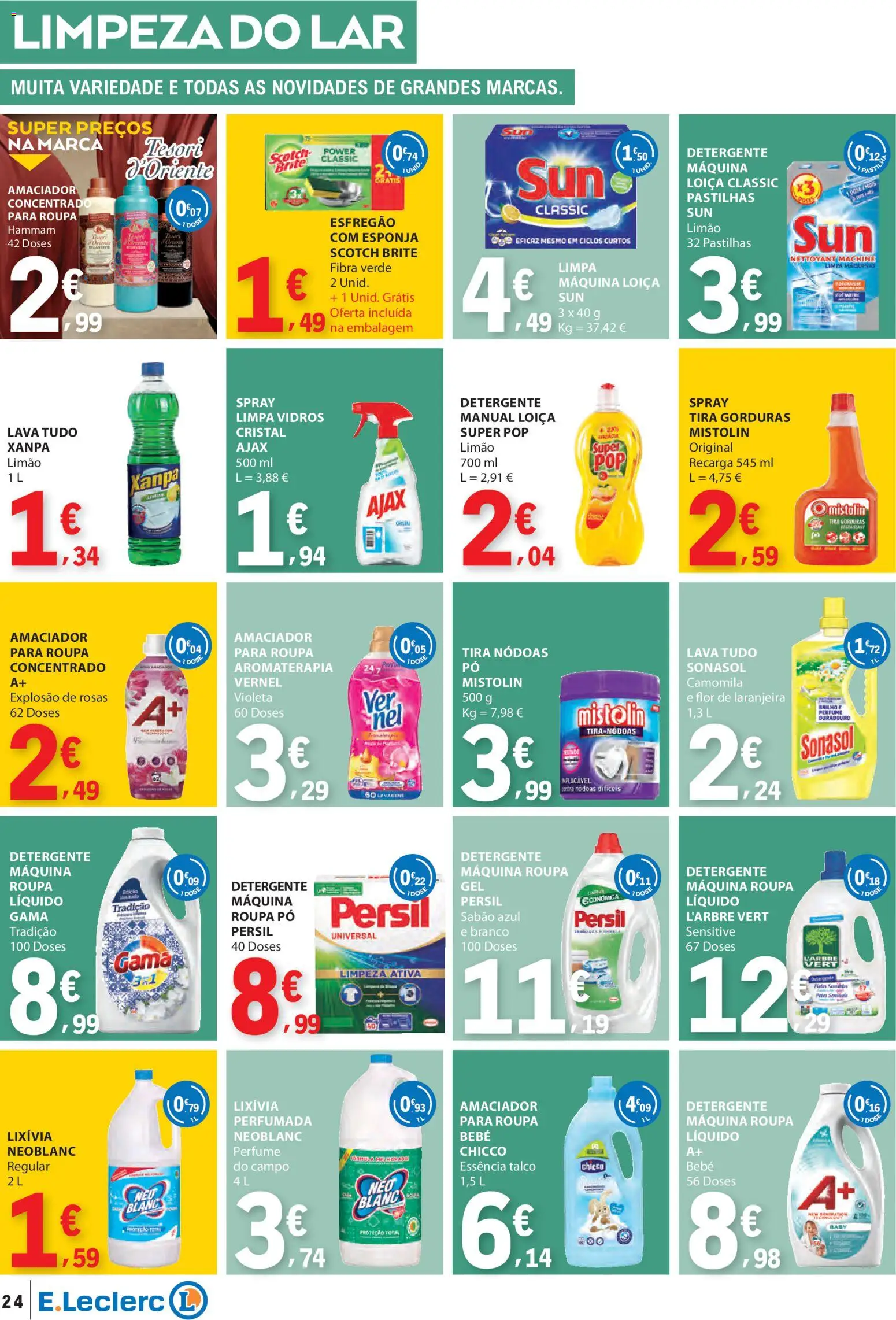 E.Leclerc folheto │ válido de 02.01.2026 | Página: 24 | Produtos: Perfume, Esponja, Detergente, Persil