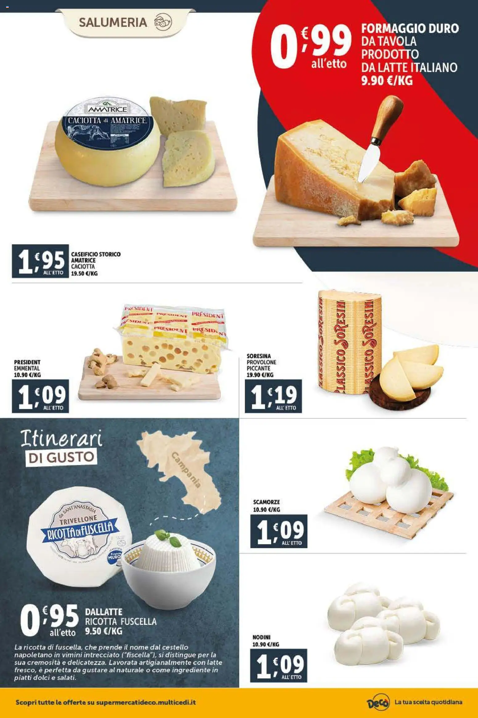 Volantino Decò del 09.01.2026 | Pagina: 2 | Prodotti: Latte, Formaggio, Ricotta, Emmental