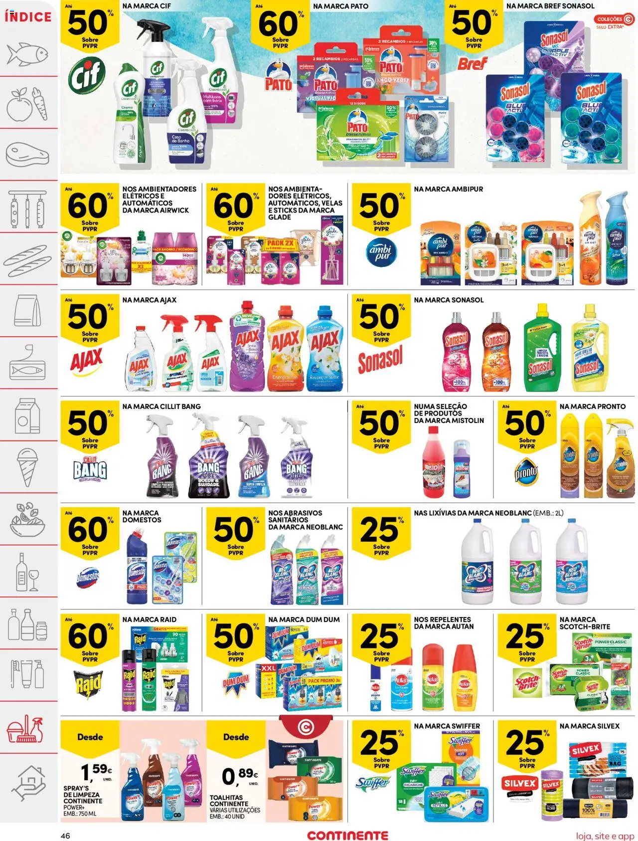 Continente folheto │ válido de 22.07.2025 | Página: 46 | Produtos: Banho, Velas
