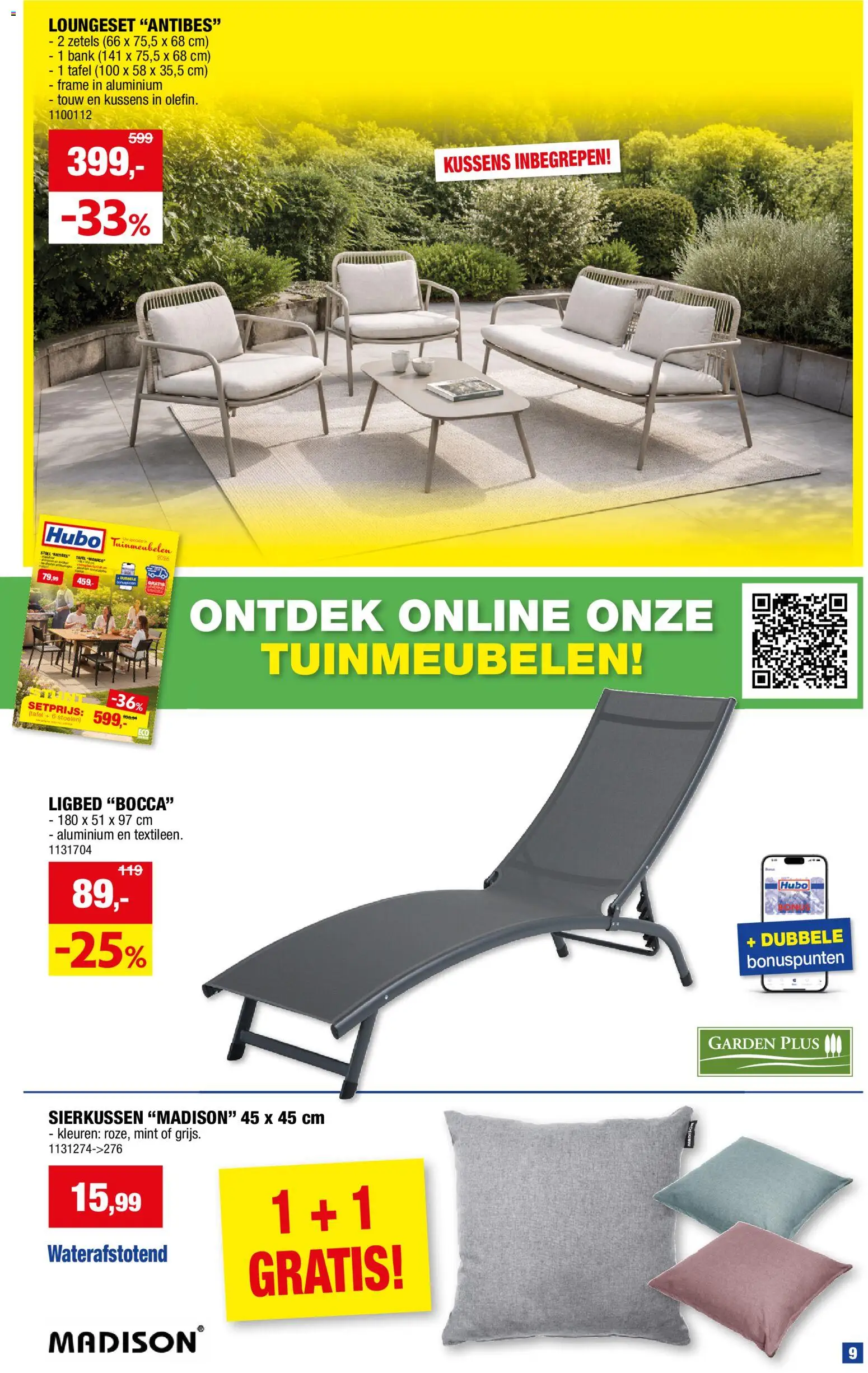 {H1} | Pagina: 9 | Producten: Kussens, Bank, Tafel, Stoel