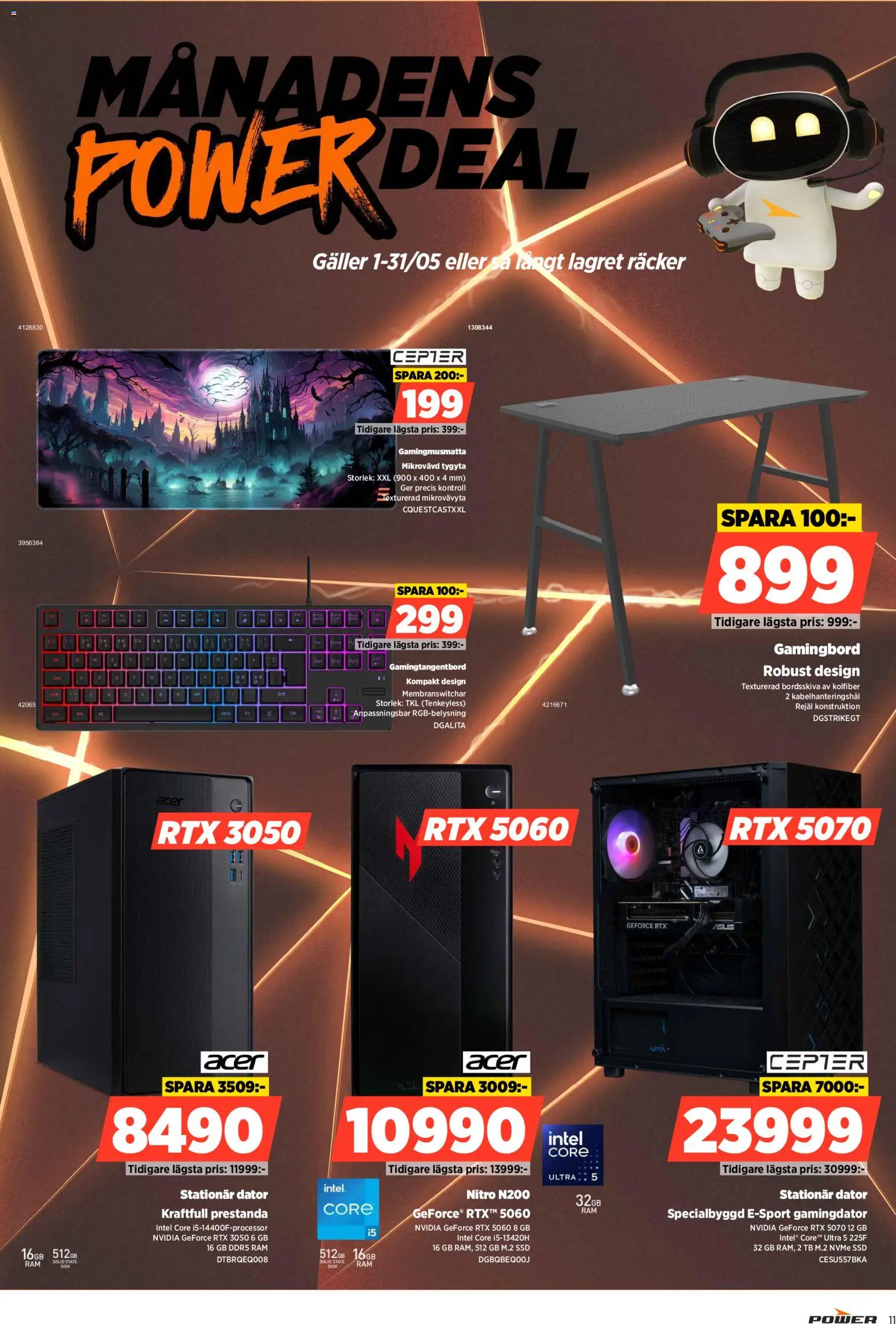 Power reklamblad aktuell från 27.04.2026 | Sida: 11 | Produkter: Galler, Dator, Gamingbord