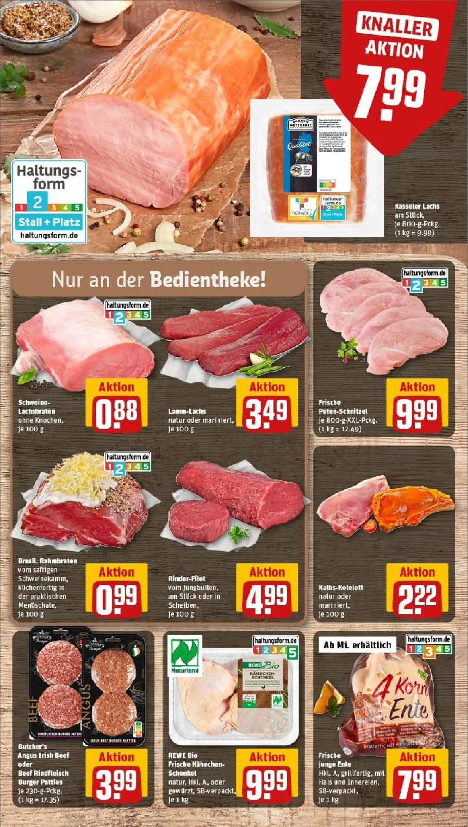 Rewe prospekt Saarlouis / Roden	 – gültig ab 26.10.2025 | Seite: 10 | Produkte: Lachs, Putenschnitzel, Rindfleisch, Ente