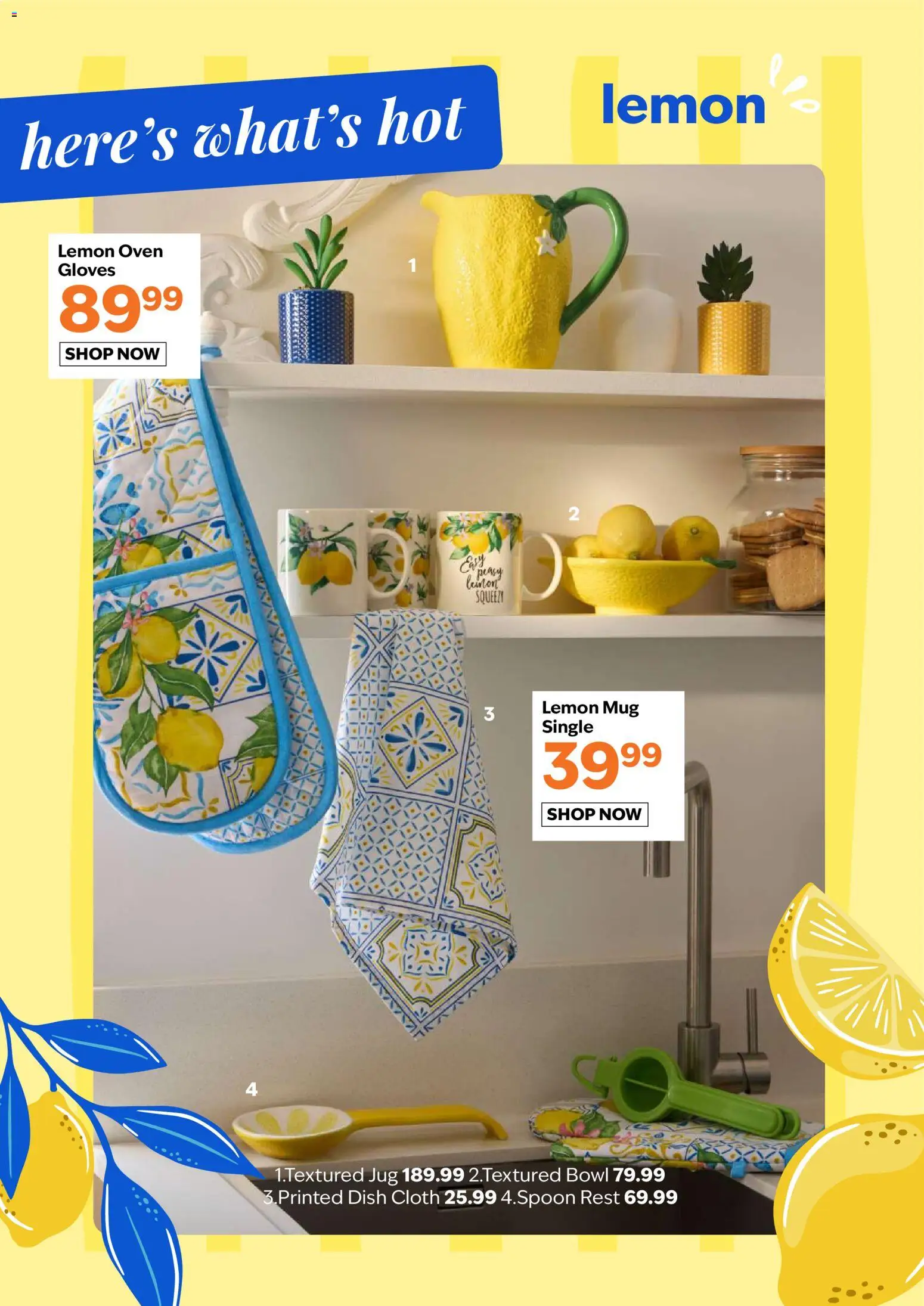 New Sheet Street catalogue – valid from 24.10.2025 | Page: 10 | Products: Gloves, Oven, Mug, Lemon