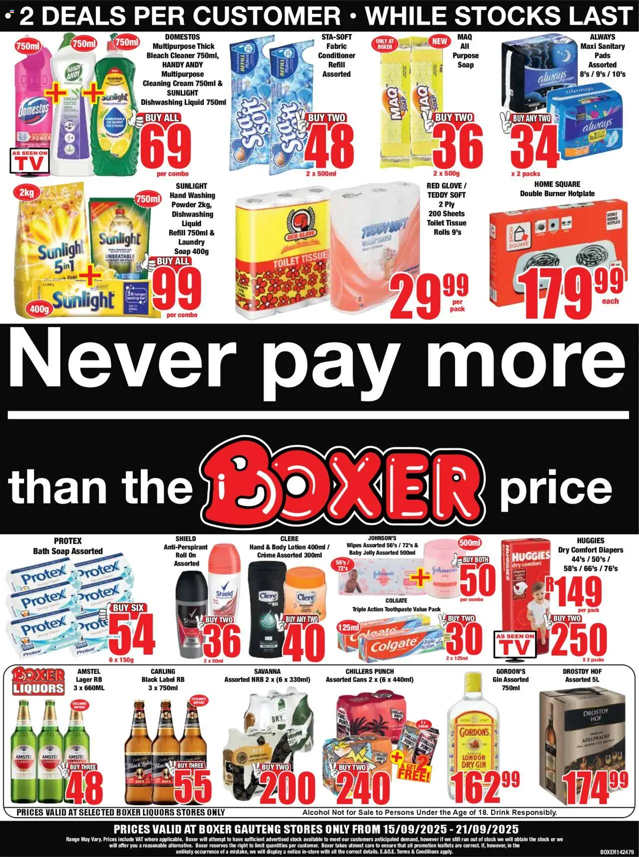 New Boxer catalogue – valid from 15.09.2025 | Page: 4 | Products: Glove, Bath, Antiperspirant, Toothpaste