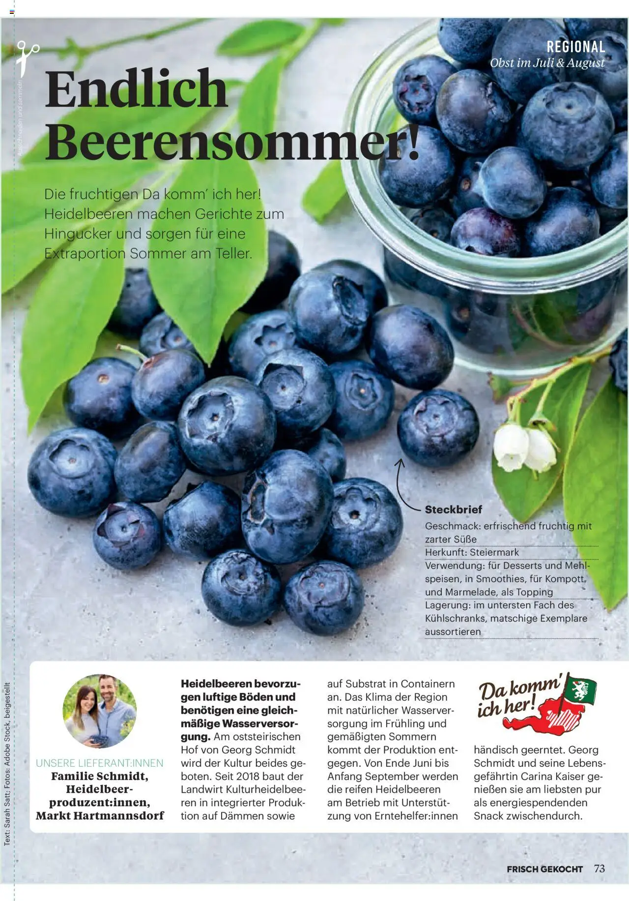 Billa Frisch Gekocht gültig ab 03.07.2025 | Seite: 73 | Produkte: Obst