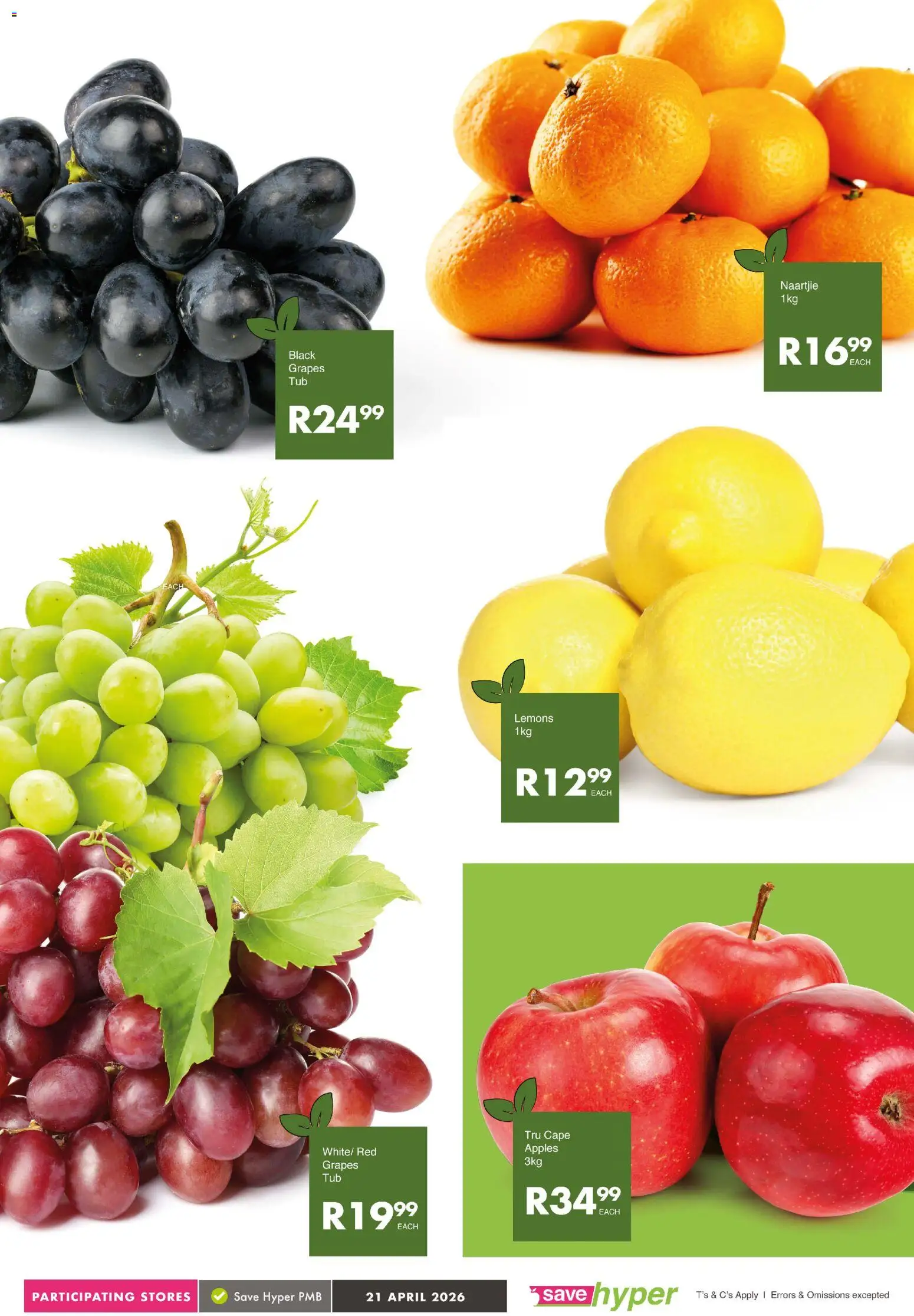 New Save catalogue – valid from 21.04.2026 | Page: 5 | Products: Apples, Grapes