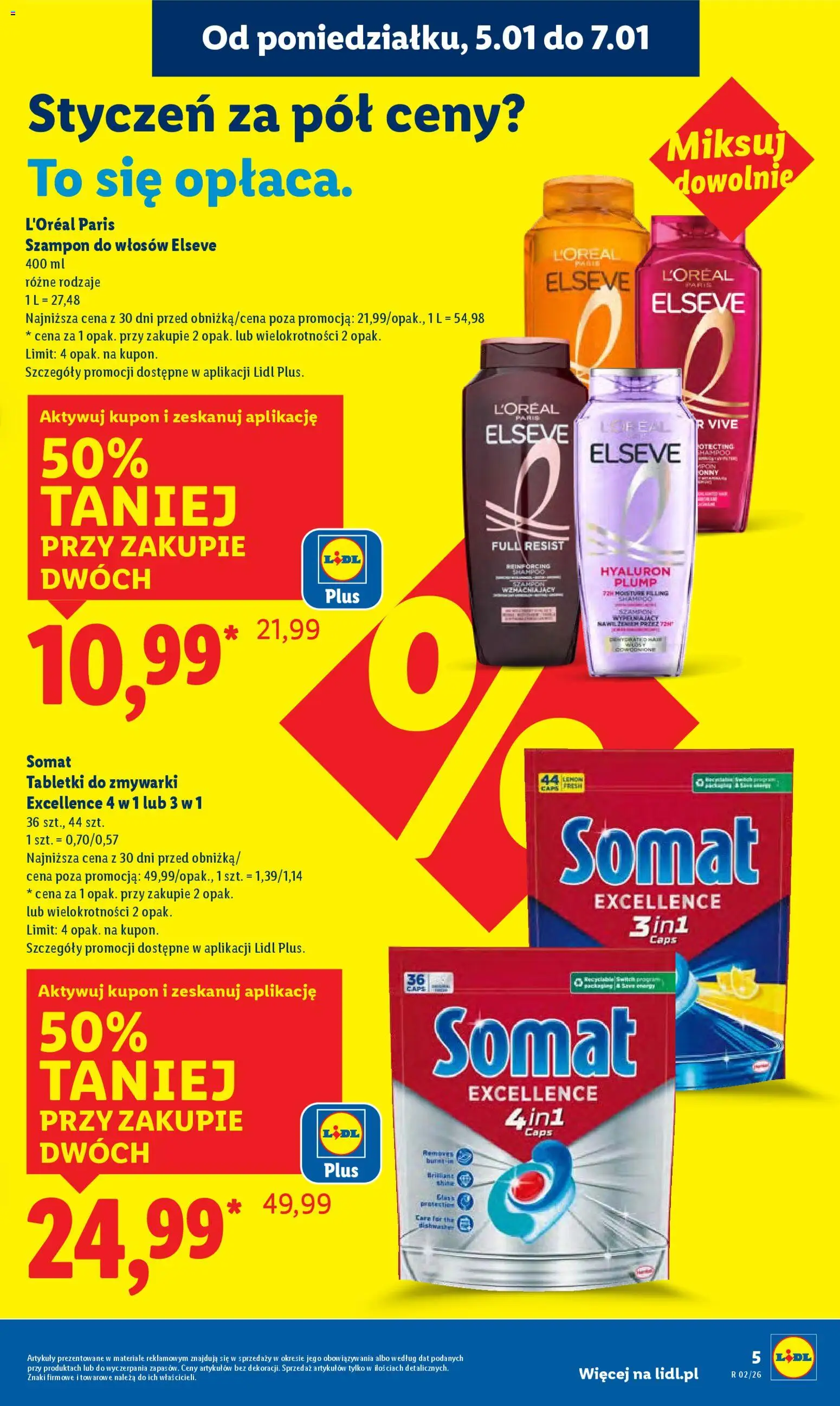 Lidl Gazetka od 05.01.2026 | Strona: 5 | Produkty: Szampon, Tabletki do zmywarki