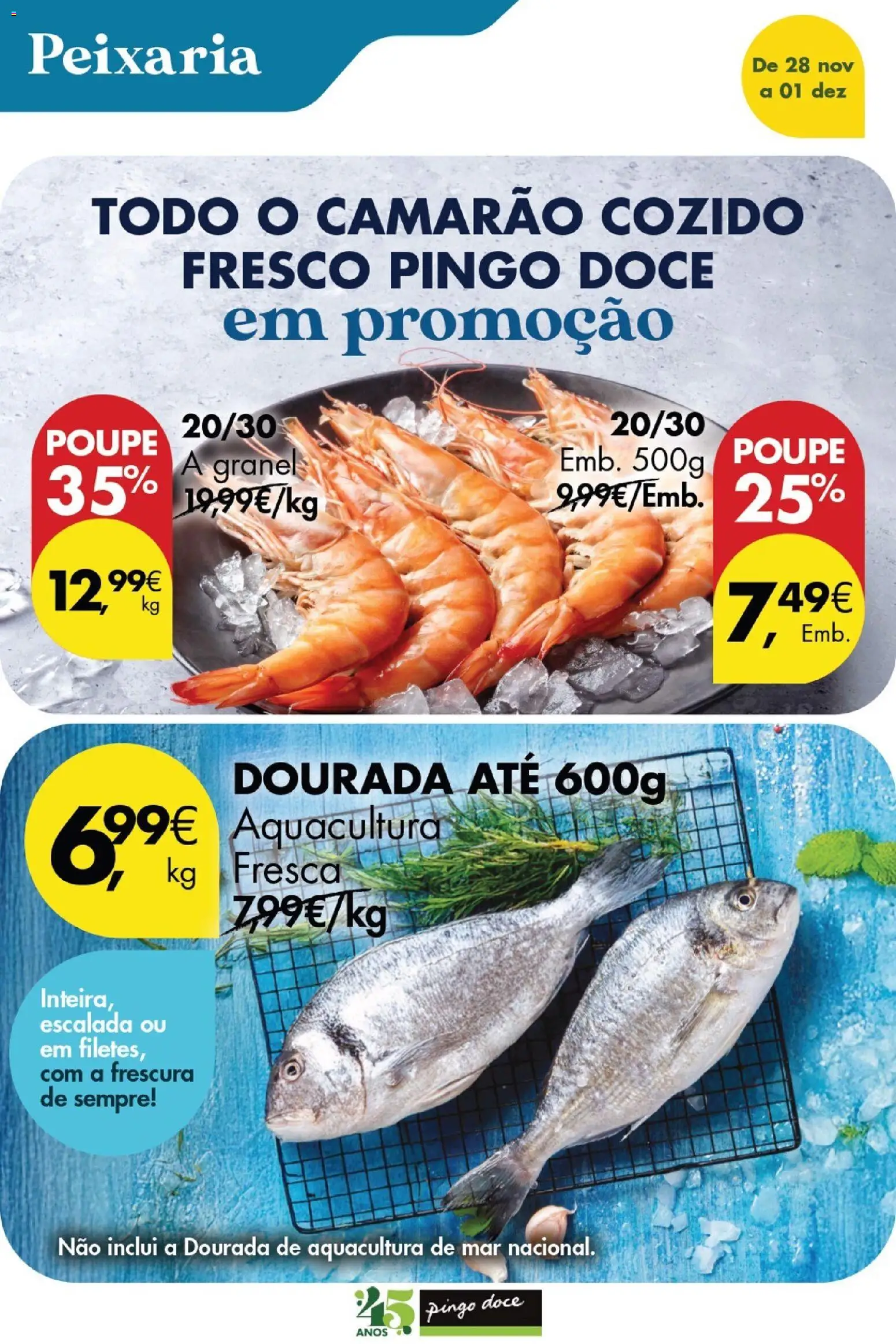 Pingo Doce Poupe este Fim de Semana │ válido de 28.11.2025 | Página: 2 | Produtos: Dourada, Camarão