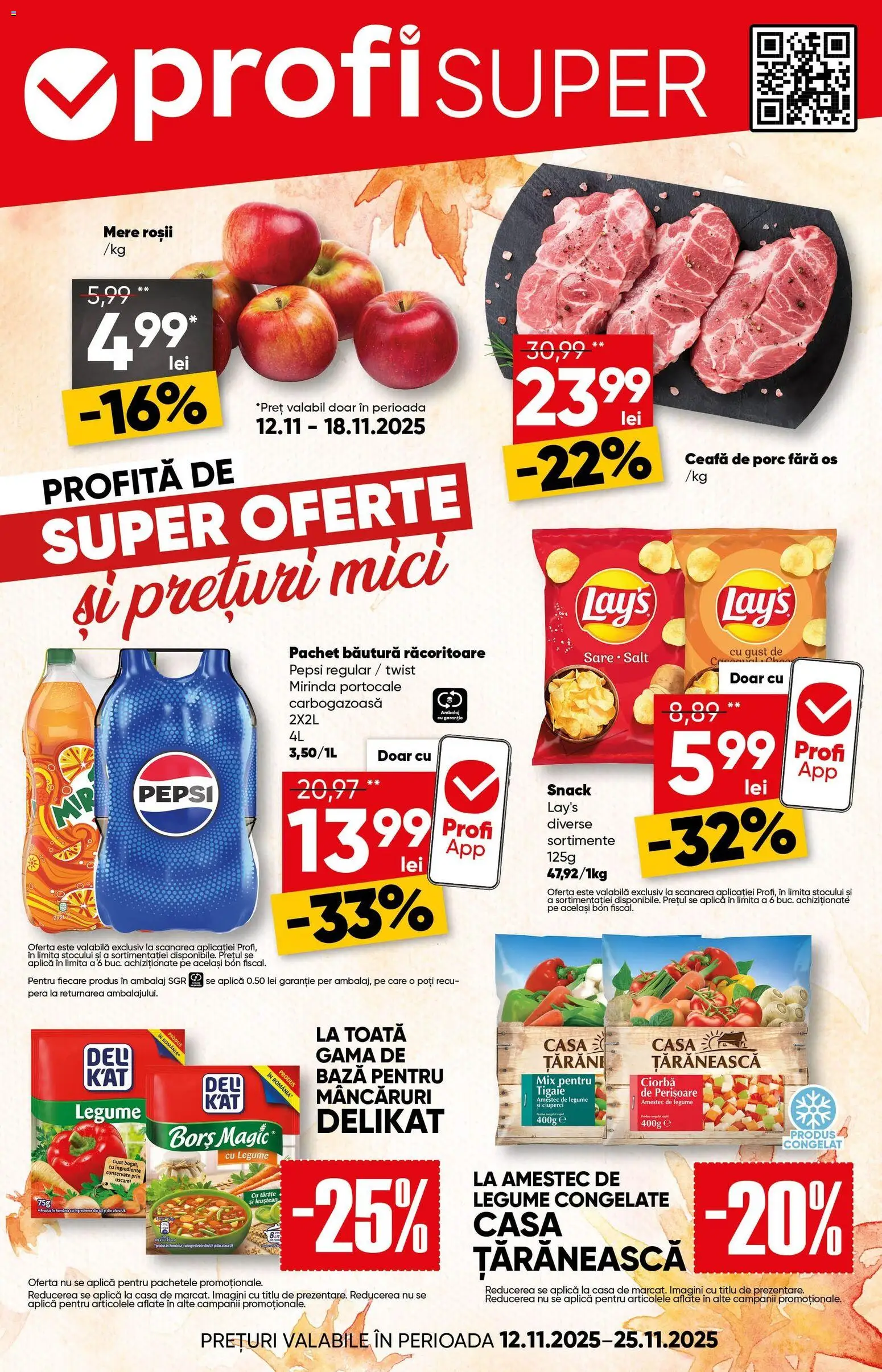 Noul catalog Profi – valabil de la 12.11.2025 | Pagină: 1 | Produse: Tigaie, Mici, Borș, Roșii