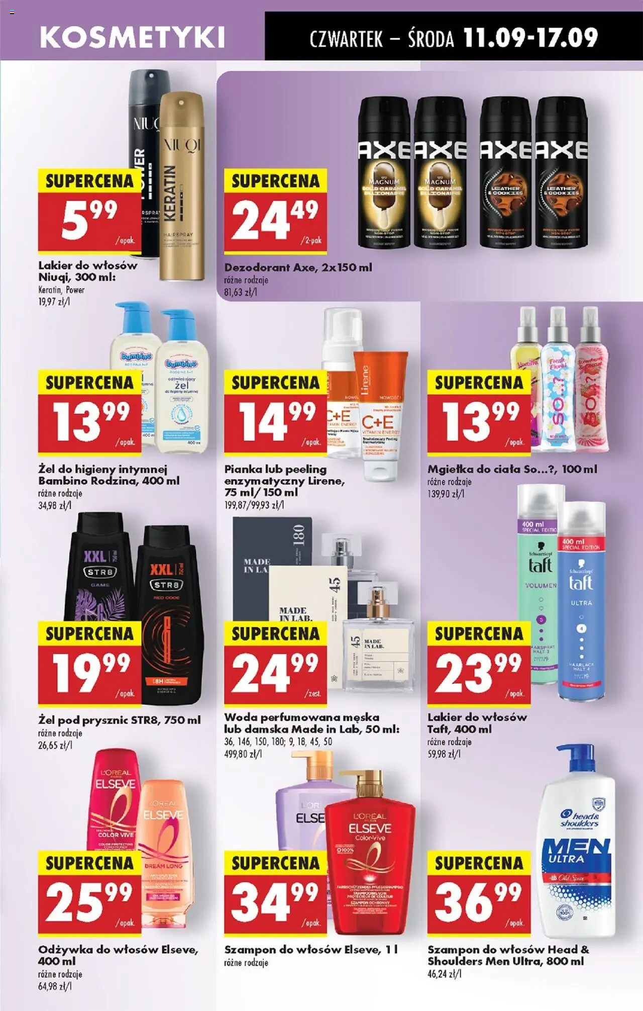 Biedronka gazetka - Oferta w tym tygodniu od 11.09.2025 | Strona: 53 | Produkty: Prysznic, Odżywka, Lakier do włosów, Żel pod prysznic