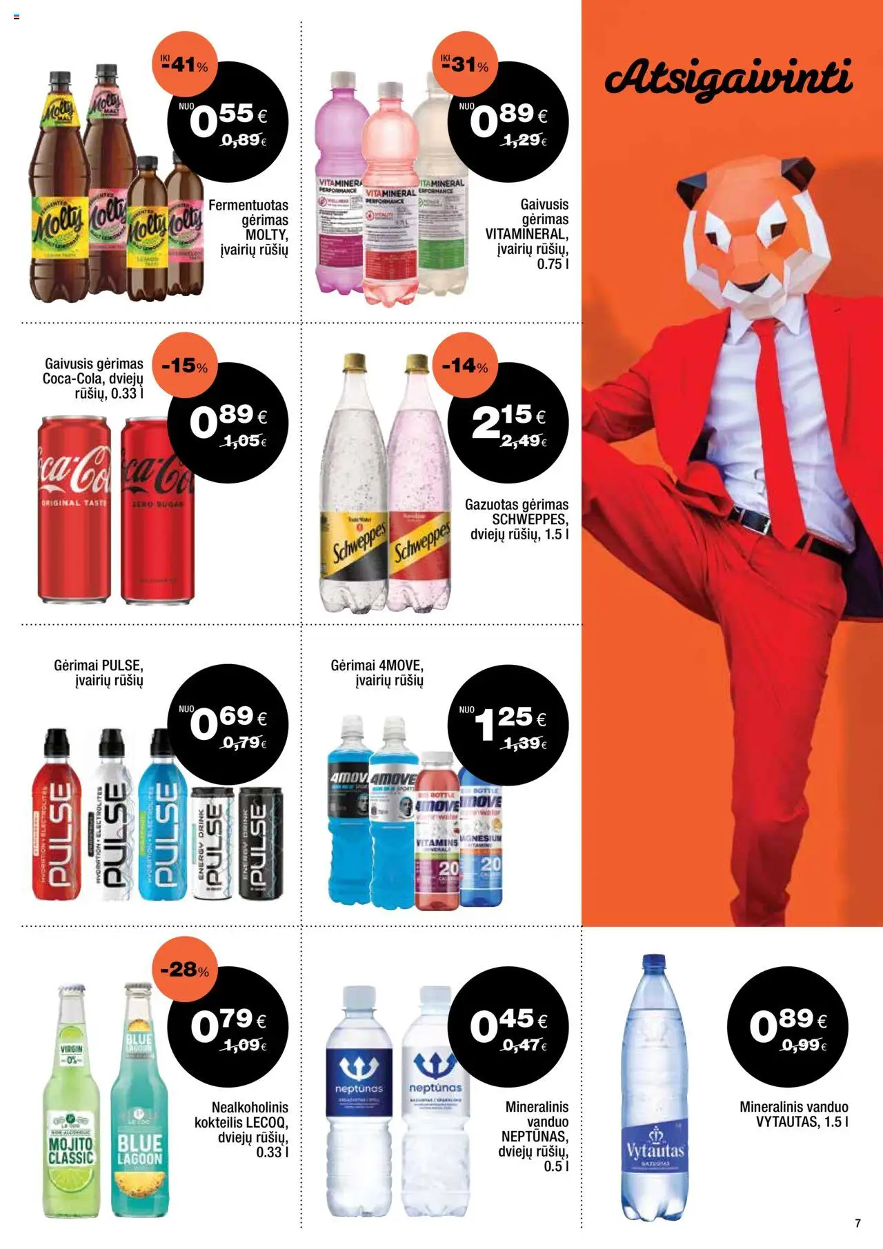 Express market akcijos nuo 14.09.2025 | Puslapis: 7 | Prekių: Gaivusis gėrimas, Mineralinis vanduo