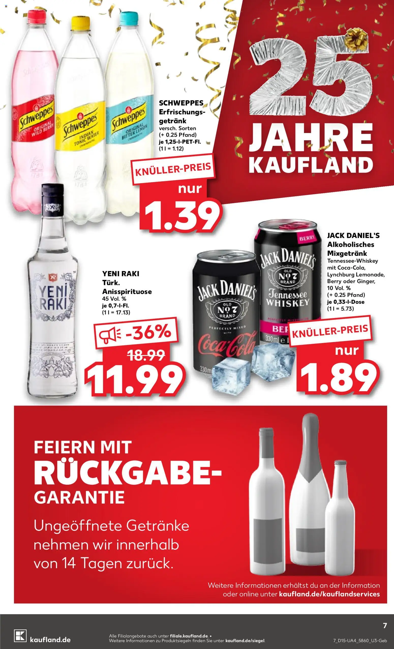 Kaufland Prospekt Stuttgart	 – gültig ab 09.04.2026 | Seite: 7 | Produkte: Jack Daniel's, Schweppes, Whiskey
