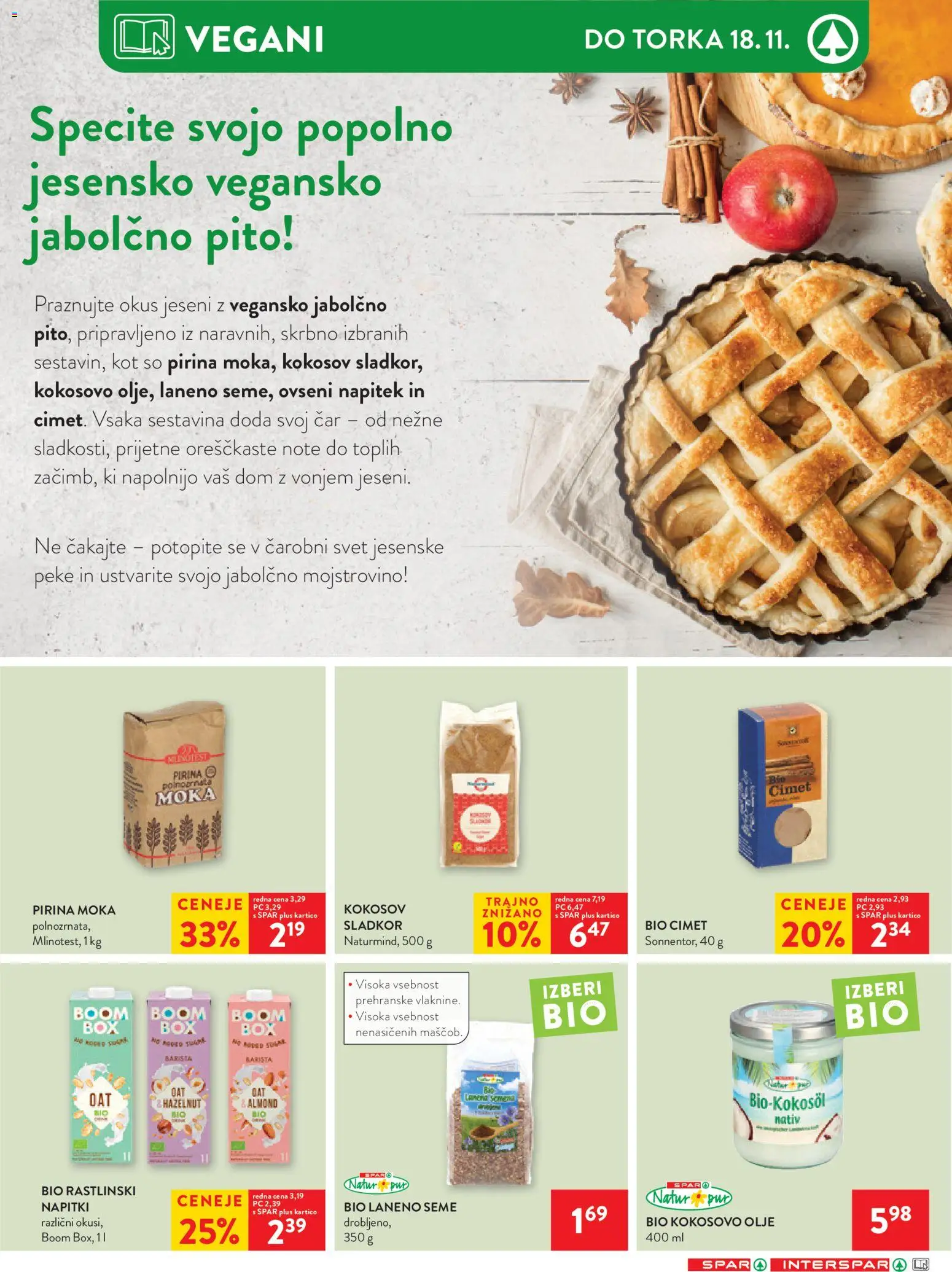 Novi Spar katalog ponudbe – veljaven od 12.11.2025 | Stran: 4 | Izdelki: Moka, Napitki, Olje, Sladkor