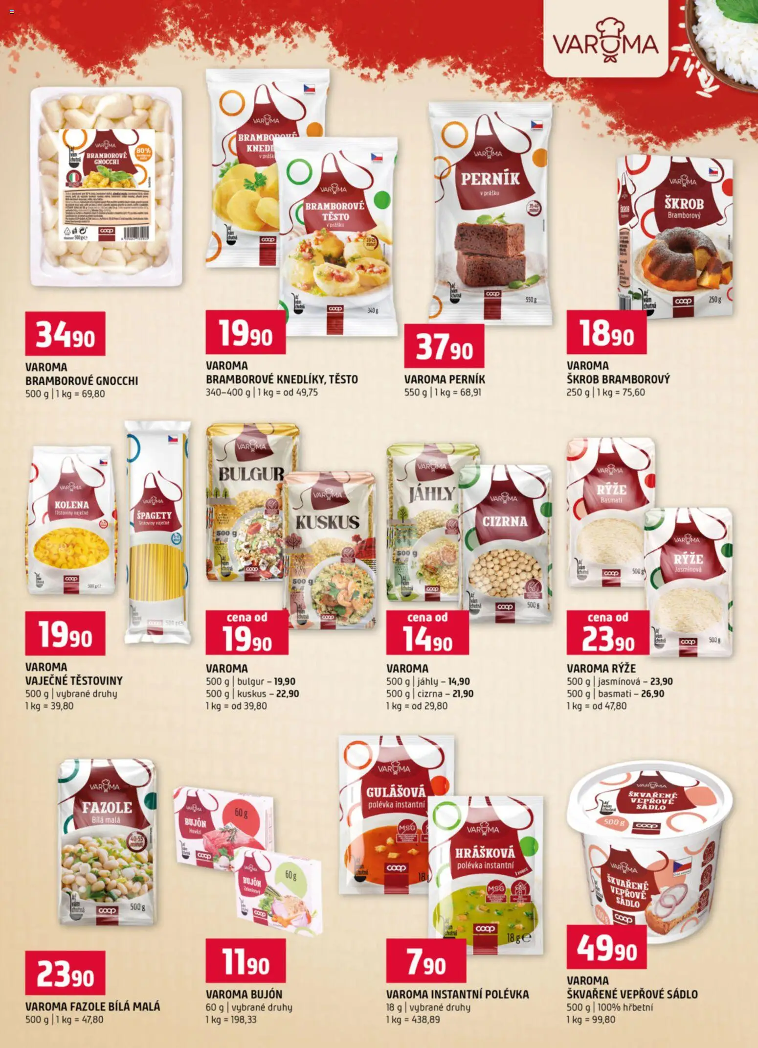 Terno leták - Blatná, Strakonice od 07.01.2026 | Strana: 19 | Produkty: Špagety, Kuskus, Bujón, Fazole