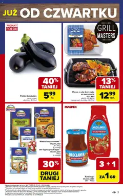 Carrefour Gazetka - Weekend promek już od czwartku od 24.07.2025 | Strona: 3 | Produkty: Bakłażan, Mięso z uda kurczaka, Ser, Ser typu greckiego