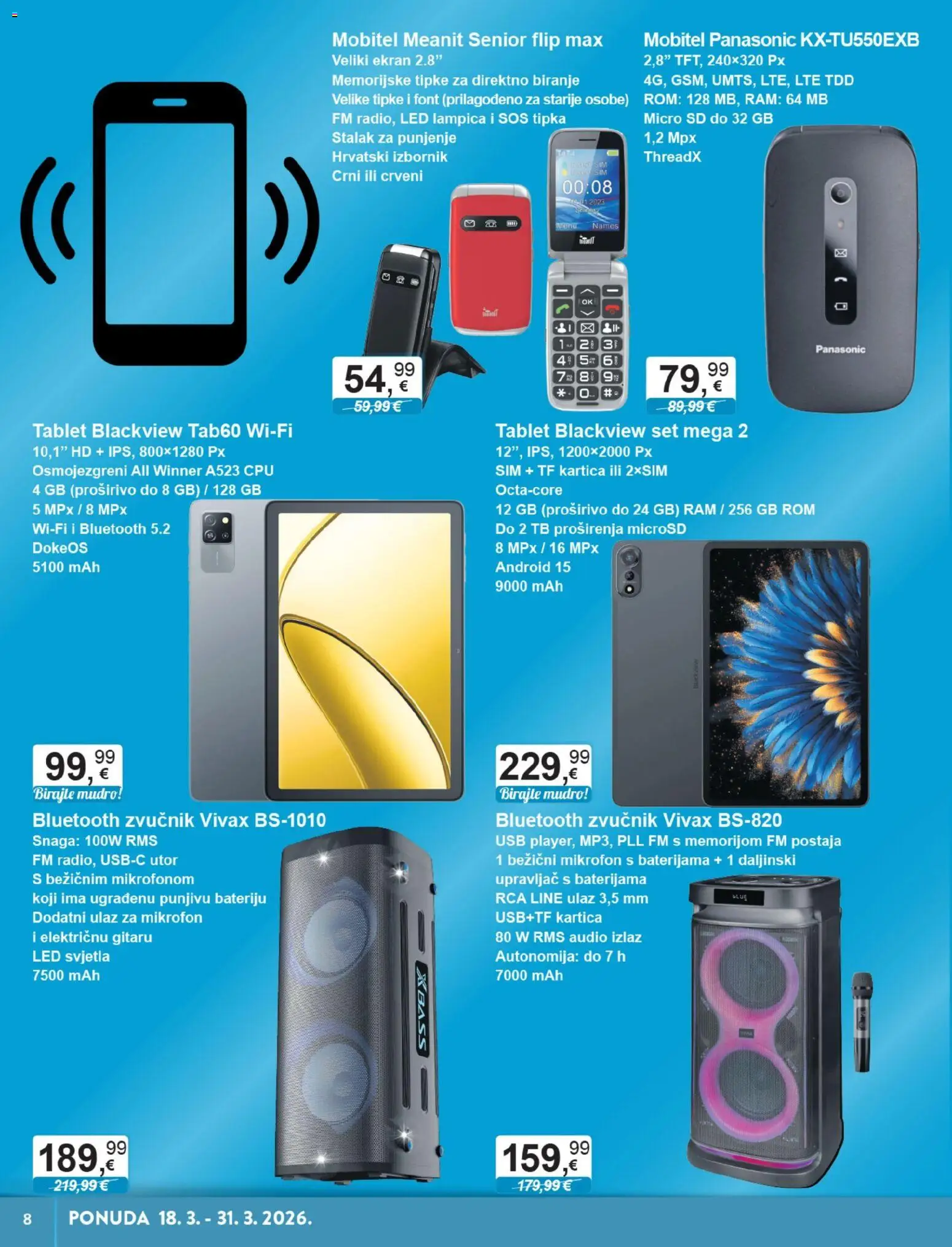 KTC katalog | vrijedi od 18.03.2026 | Stranica: 4 | Proizvodi: Tablet, Audio, Zvučnik, USB