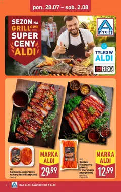 Aldi Gazetka od 28.07.2025 | Strona: 8 | Produkty: Karkówka, Karkówka wieprzowa, Boczek wieprzowy, Boczek