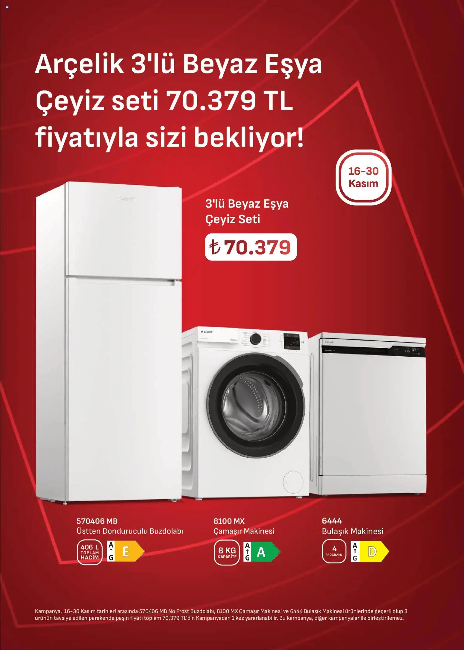 Arçelik Katalog - 16.11.2025 tarihinden itibaren geçerlidir | Sayfa: 2 | Ürünler: Buzdolabı, Çamaşır makinesi, Bulaşık makinesi