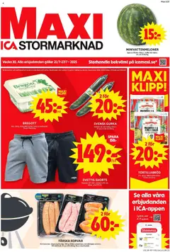 ICA Maxi - Malmö - Förhandsvisning av reklamblad från butik ICA Maxi aktuell från 21.07.2025