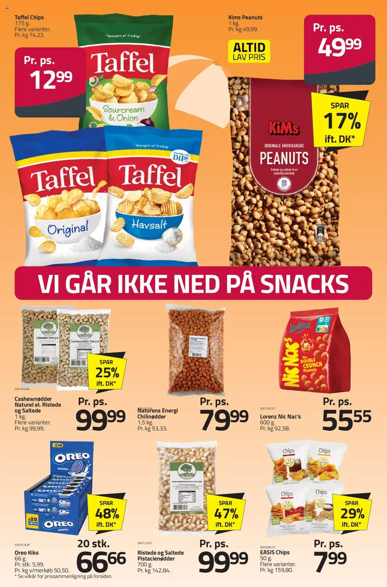 Fleggaard Tilbudsavis gyldig fra 20.08.2025 | Side: 9 | Produkter: Chips, Peanuts, Cashewnødder, Oreo