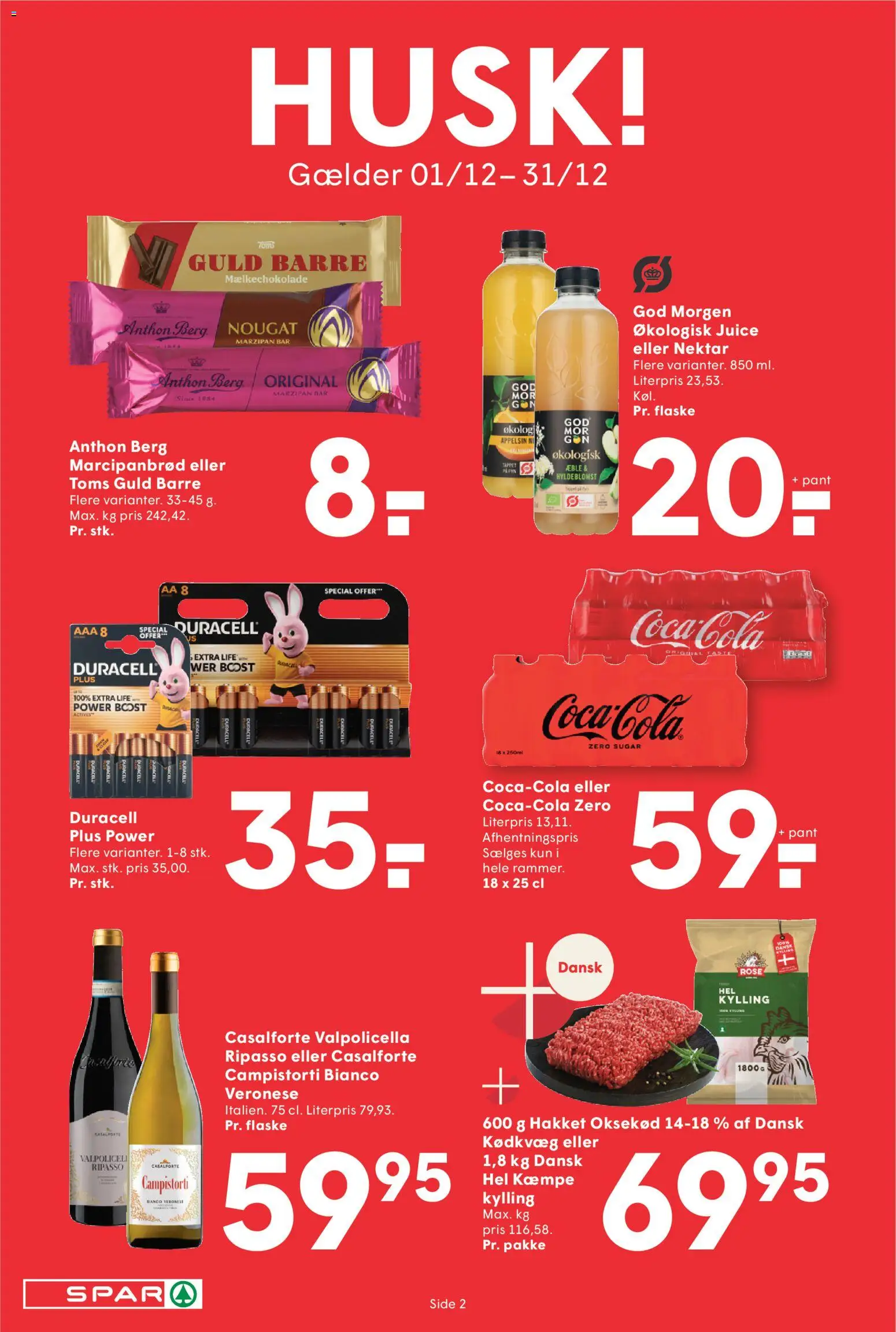 Spar tilbudsavis – gyldig fra 05.12.2025 | Side: 6 | Produkter: Coca Cola, Oksekød, Marcipanbrød, Nougat