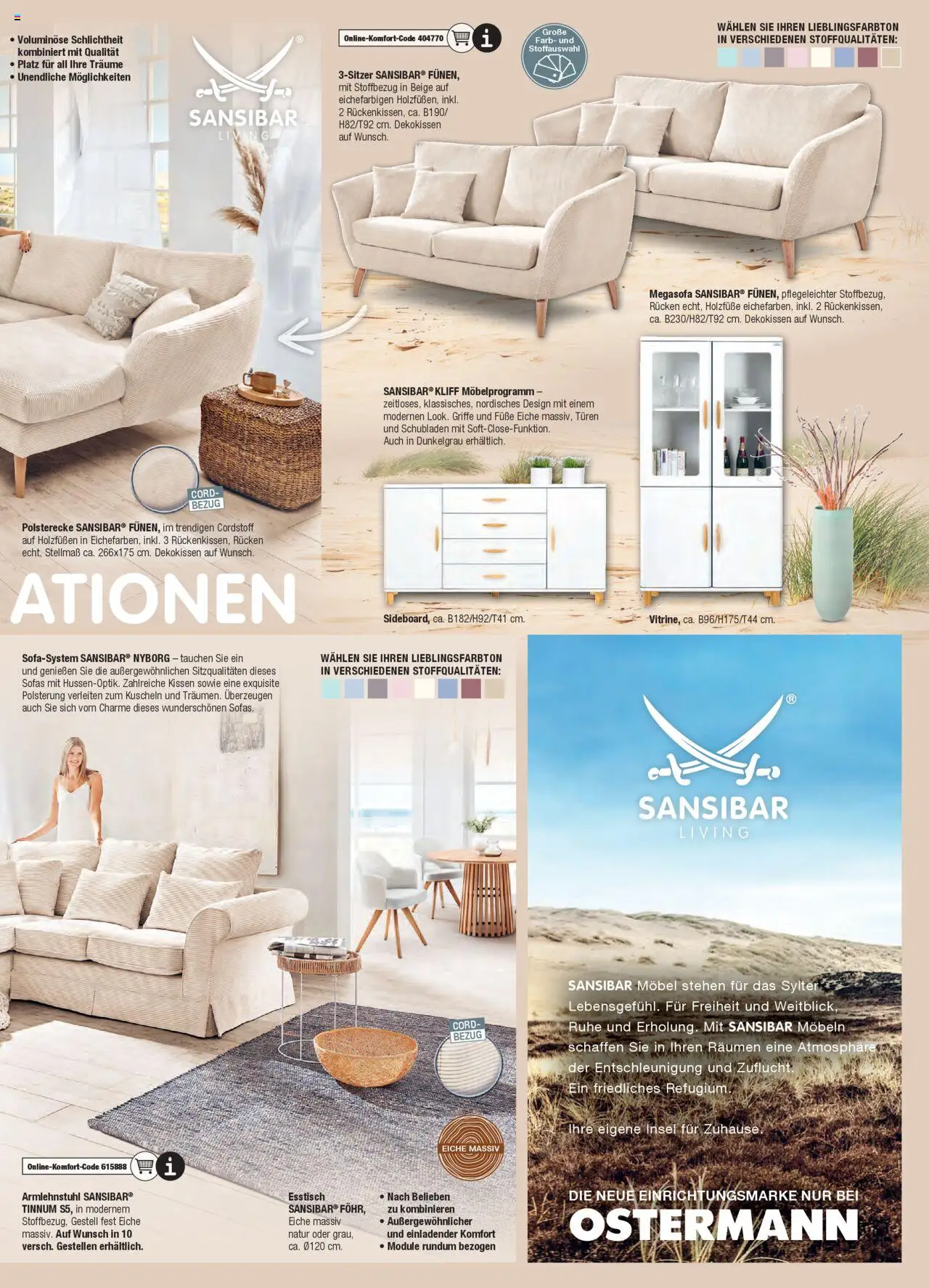 Ostermann Sansibar Living  – gültig ab 01.01.2025 | Seite: 3 | Produkte: Esstisch, Kissen