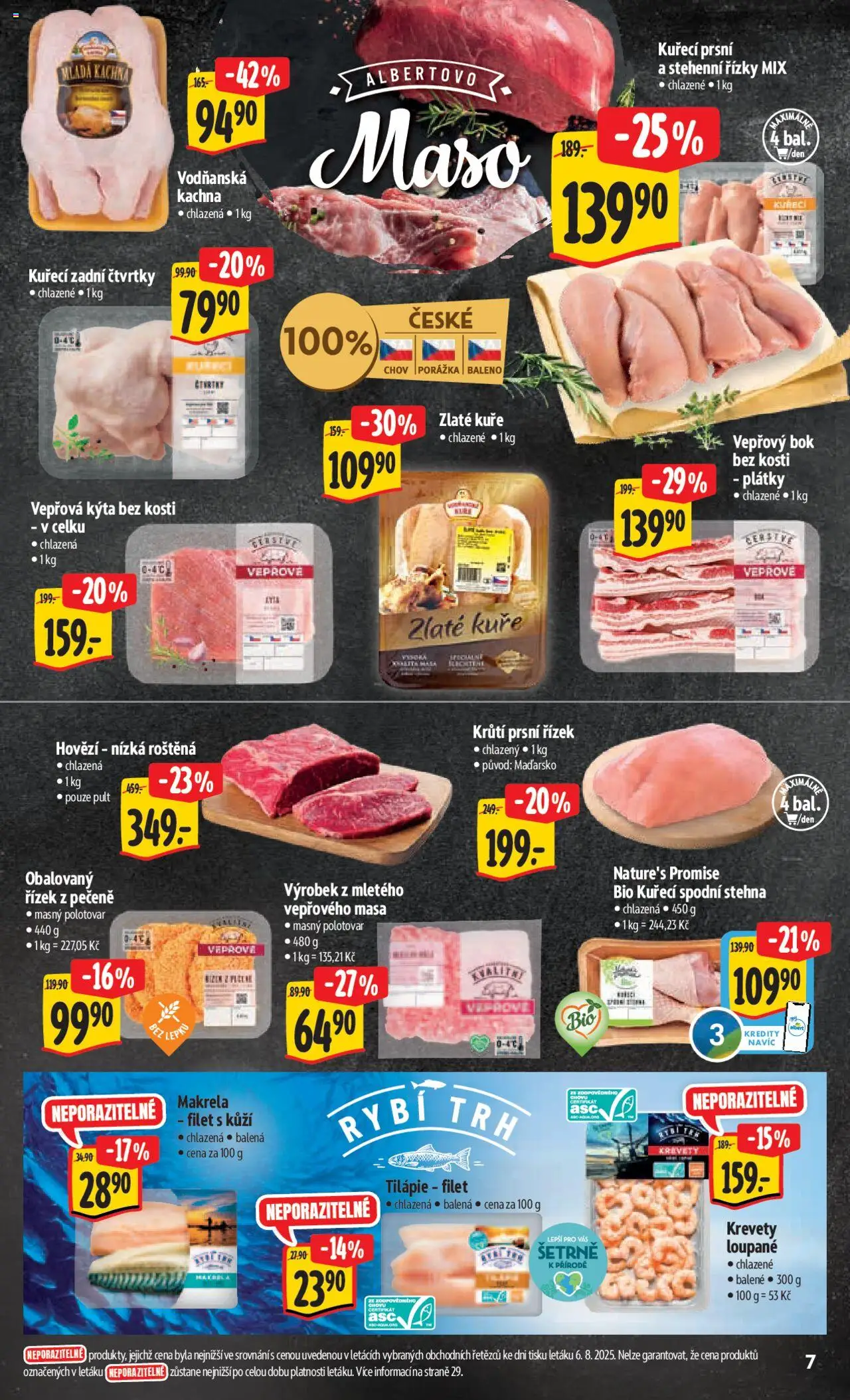Albert leták - Hypermarket od 13.08.2025 | Strana: 12 | Produkty: Kachna, Filet, Zlaté kuře, Krevety
