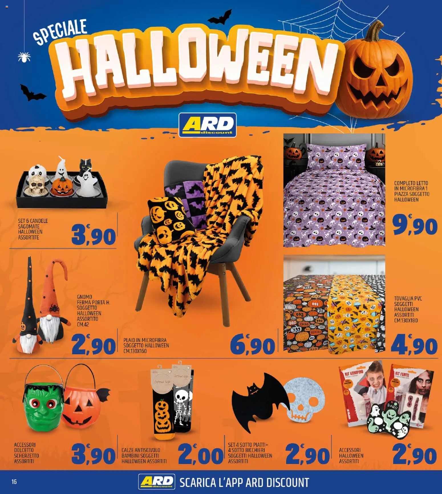Volantino ARD Discount del 23.10.2025 | Pagina: 16 | Prodotti: Plaid, Letto, Tovaglia