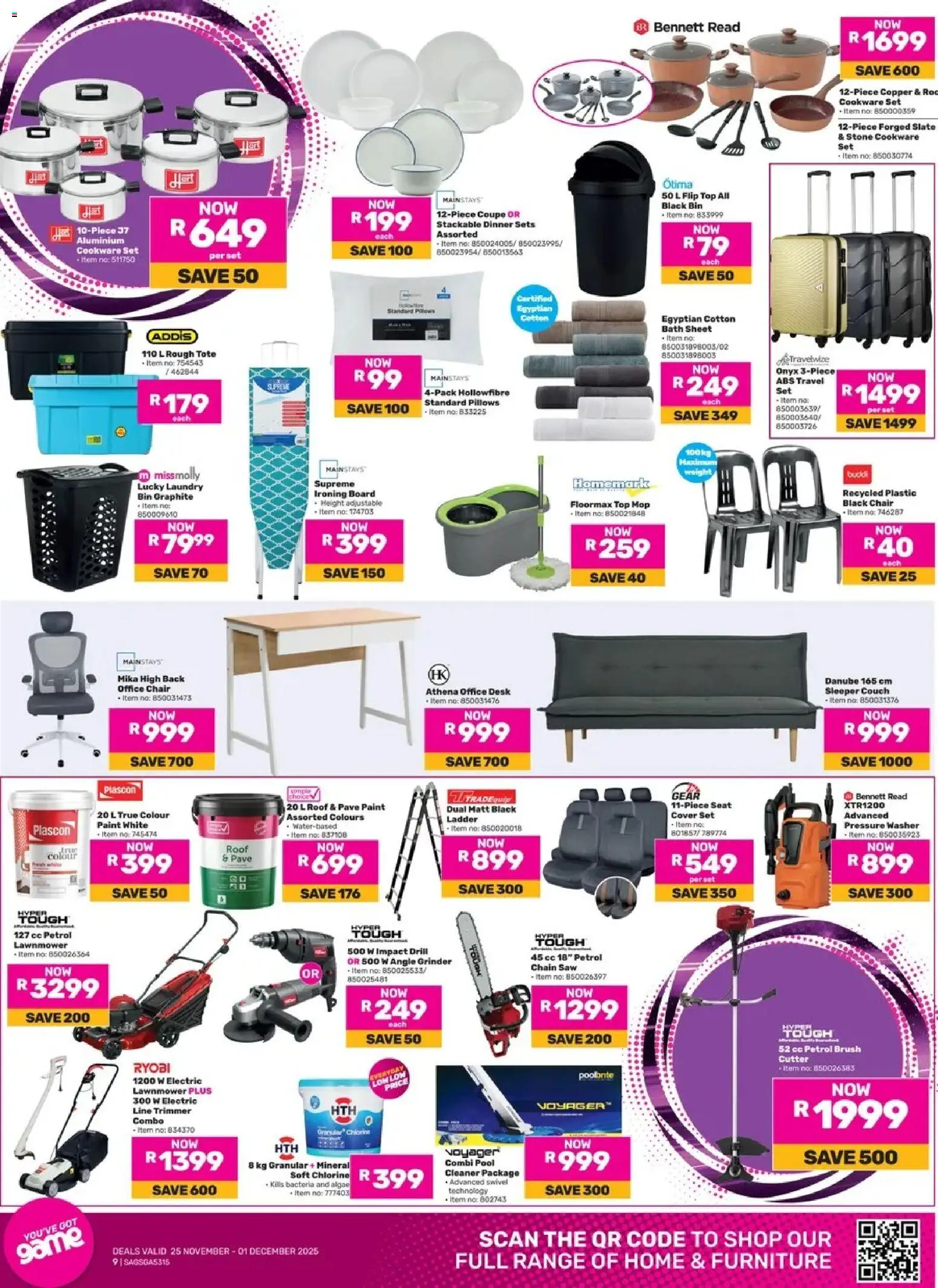 New Game catalogue – valid from 25.11.2025 | Page: 9 | Products: Cover, Paint, Bath, Angle grinder