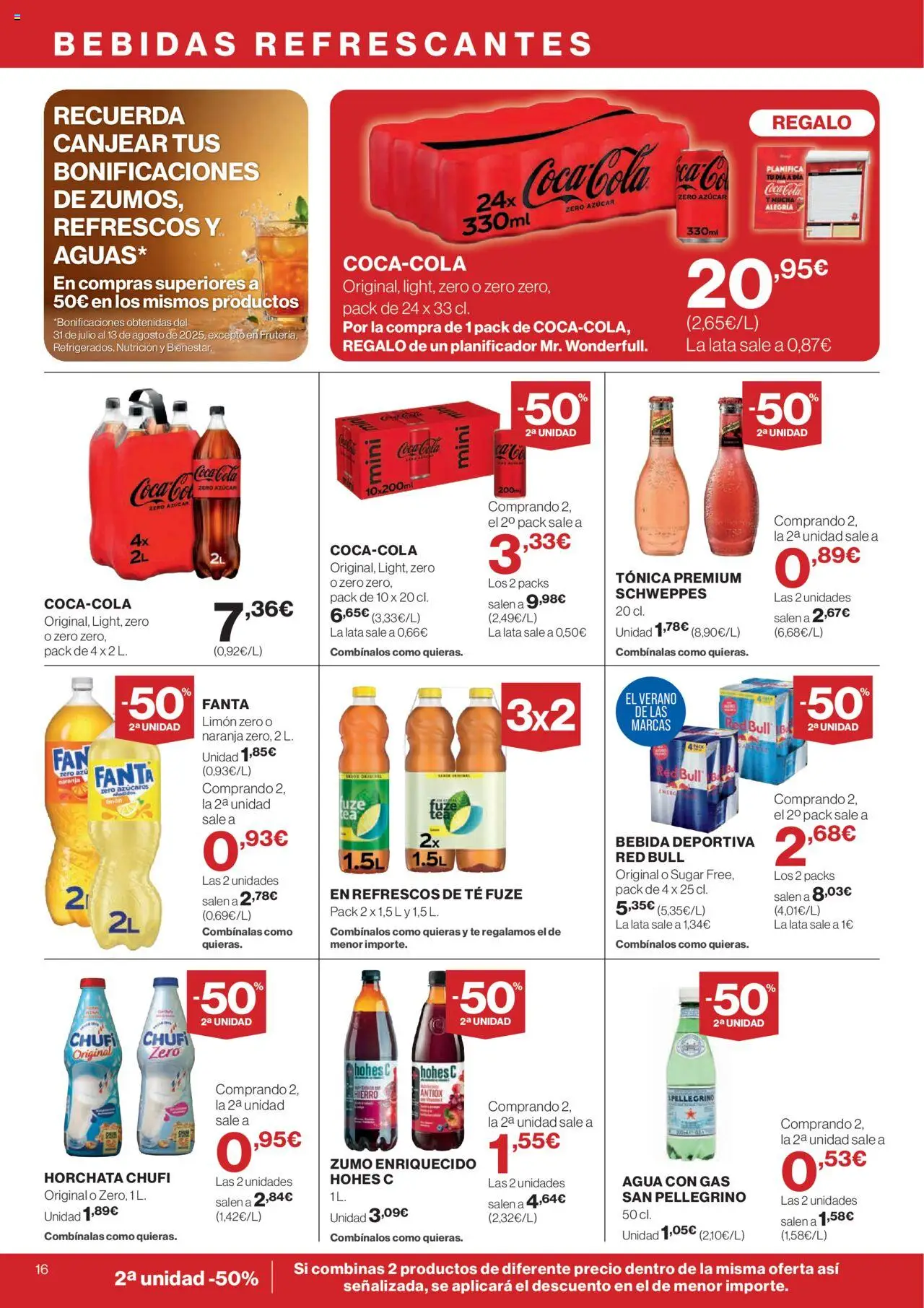 Hipercor catálogo │ válido desde el 14.08.2025 | Página: 18 | Productos: Agua con gas, Ροζ πιπέρι, Té