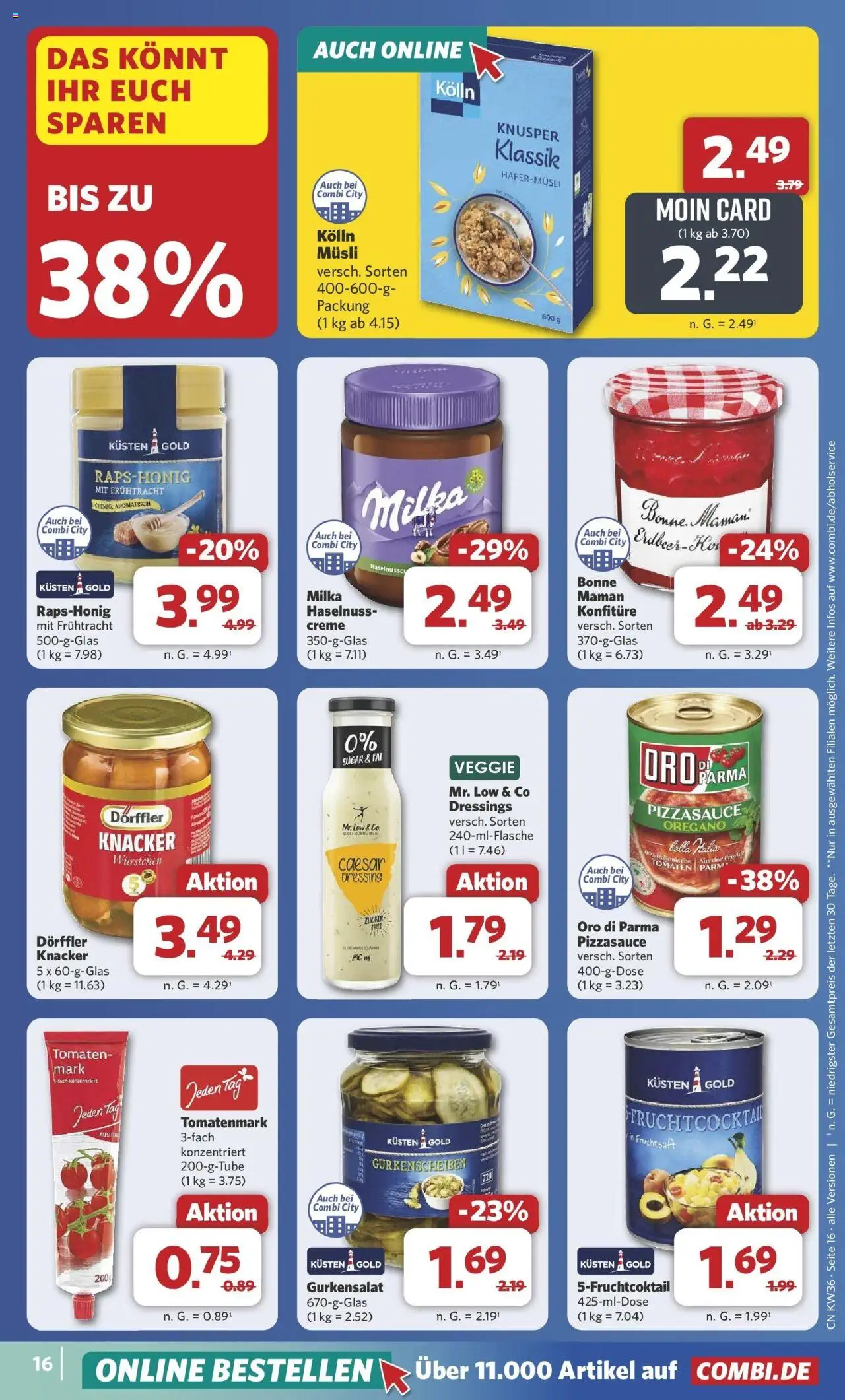 Combi Prospekt Rahden	 – gültig ab 01.09.2025 | Seite: 23 | Produkte: Dressing, Tomaten, Oro di parma, Bonne maman