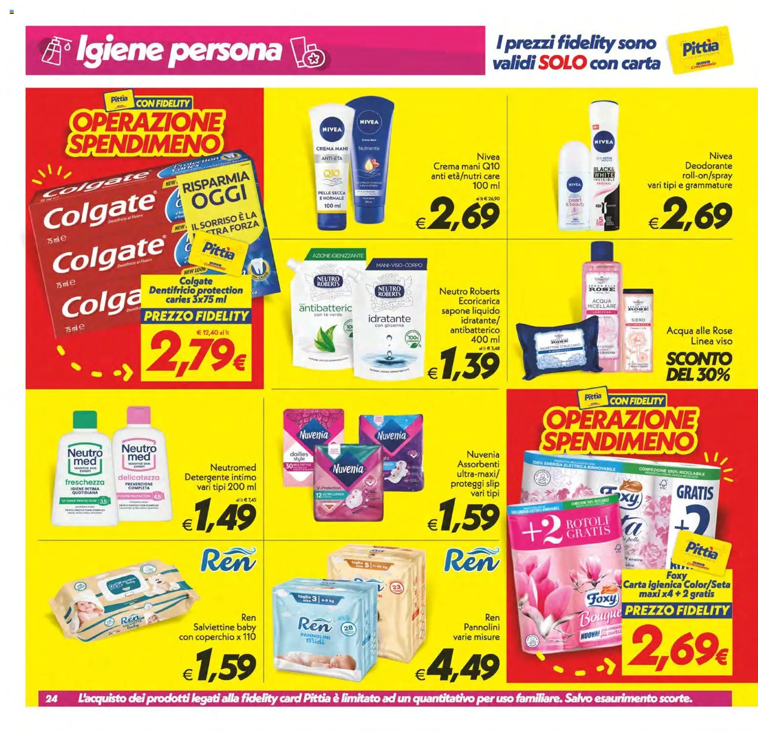 Volantino SuperConveniente del 14.11.2025 | Pagina: 24 | Prodotti: Crema, Pannolini, Deodorante, Detergente