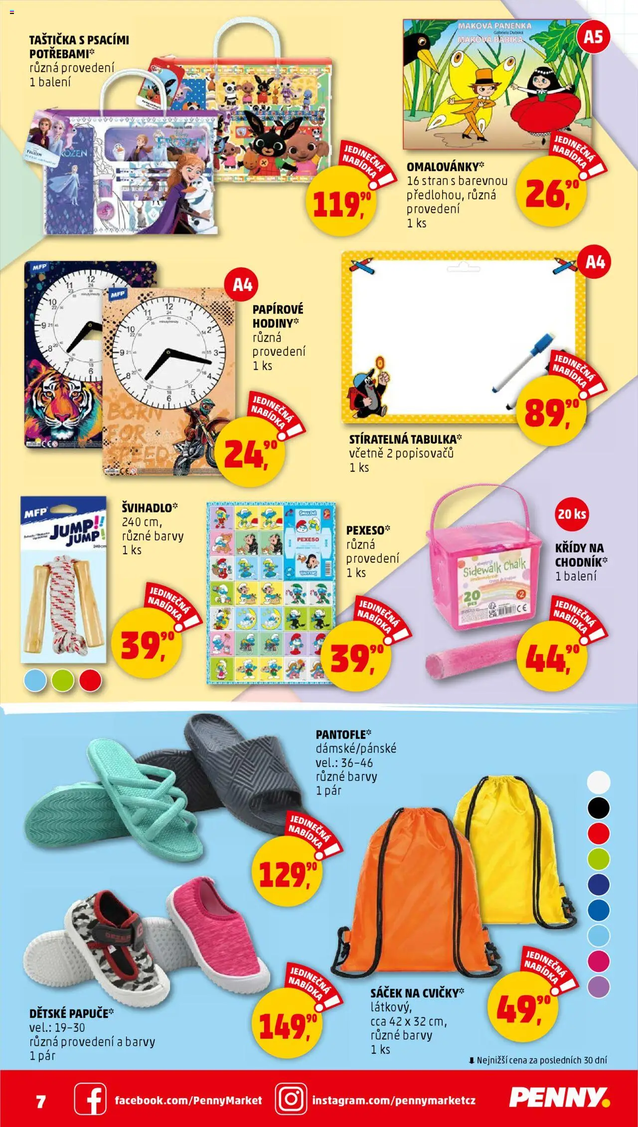 Penny Market katalog od 14.08.2025 | Strana: 7 | Produkty: Panenka, Křídy, Barvy, Sáček