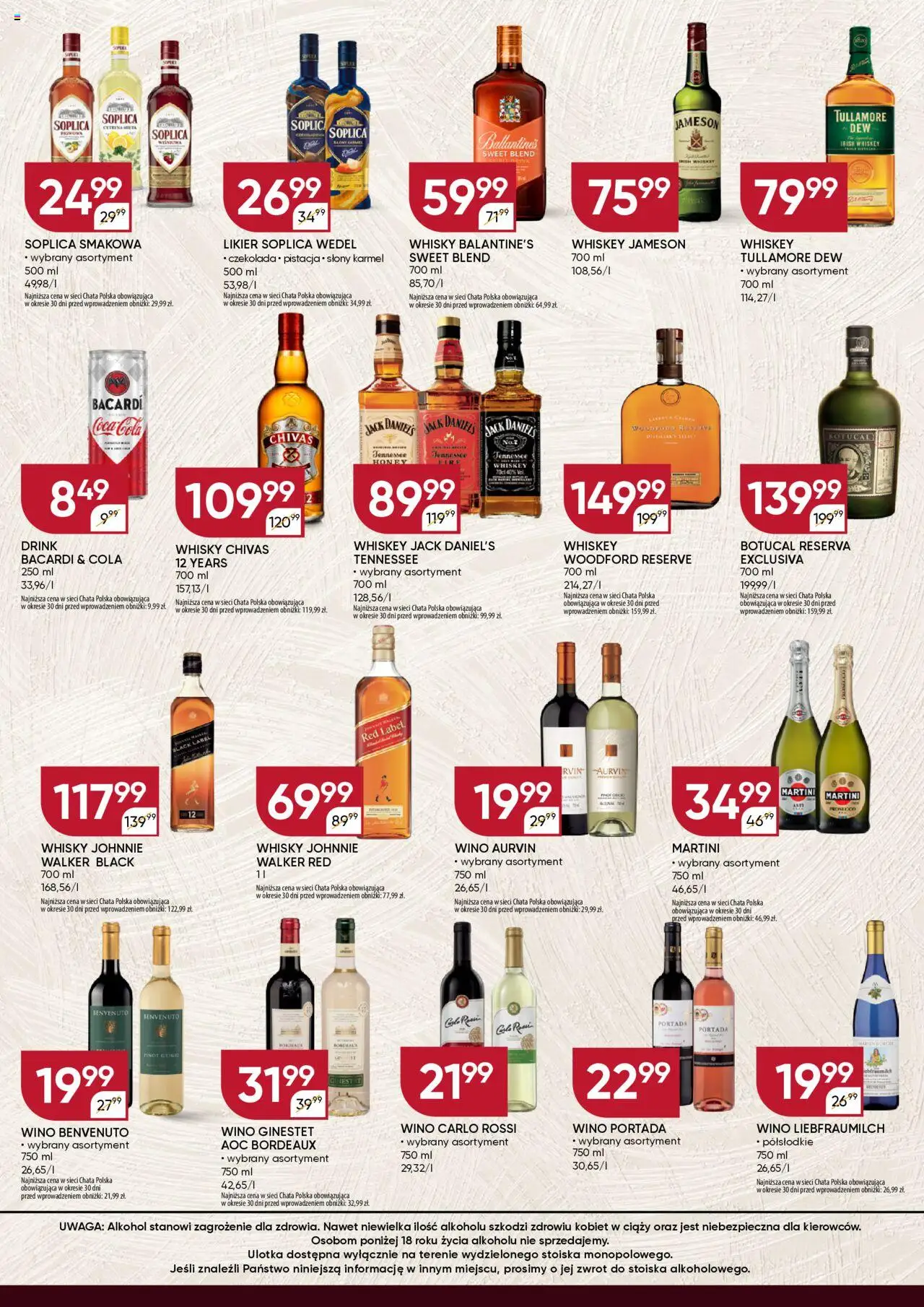 Chata Polska Gazetka - Mocna Oferta od 09.09.2025 | Strona: 2 | Produkty: Jameson, Jack Daniel's, Wino, Portada wino