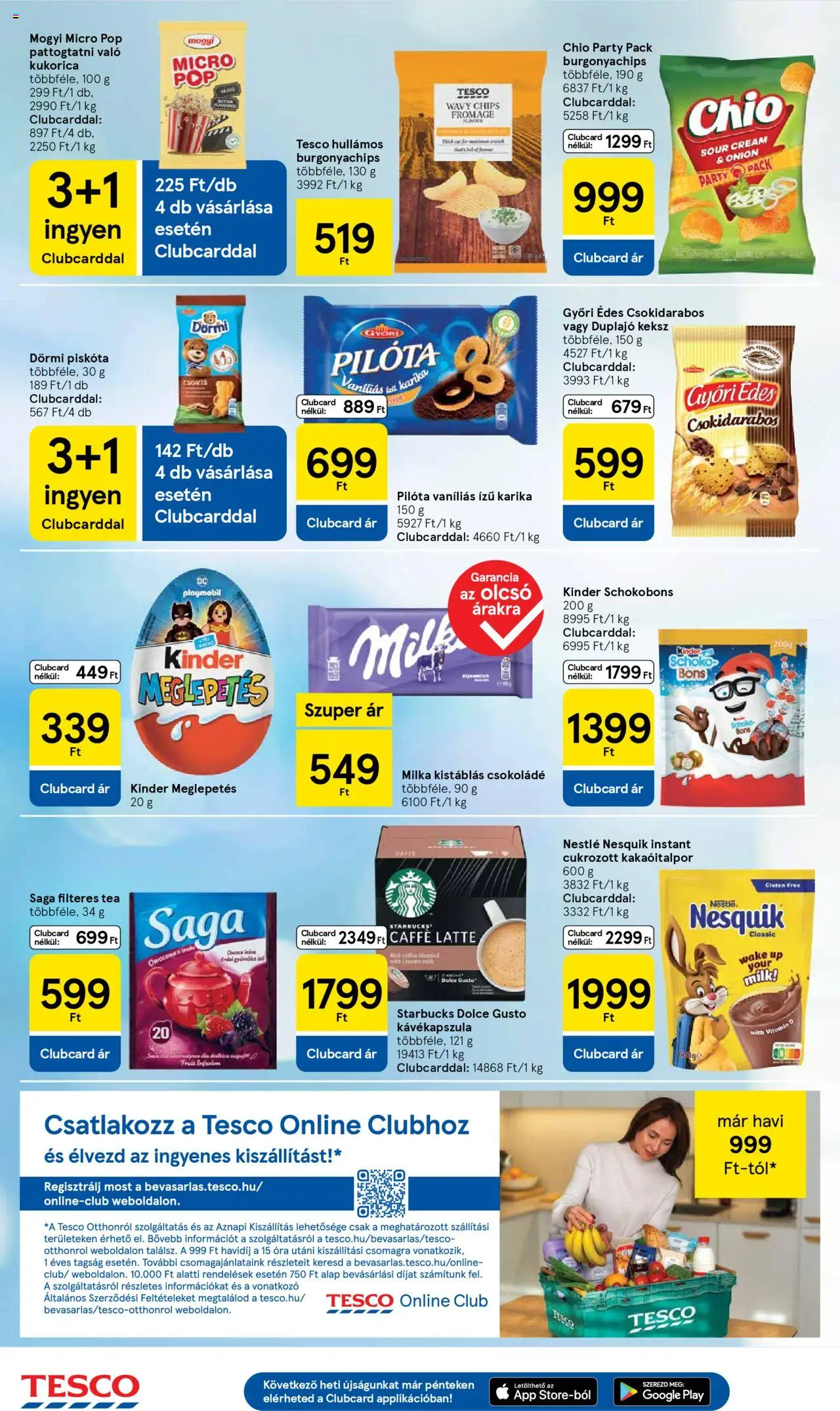 Tesco akciós ujság - amely érvényes a következő dátumtól: 09.10.2025 | Oldal: 6 | Termékek: Kávékapszula, Nesquik, Tea, Keksz
