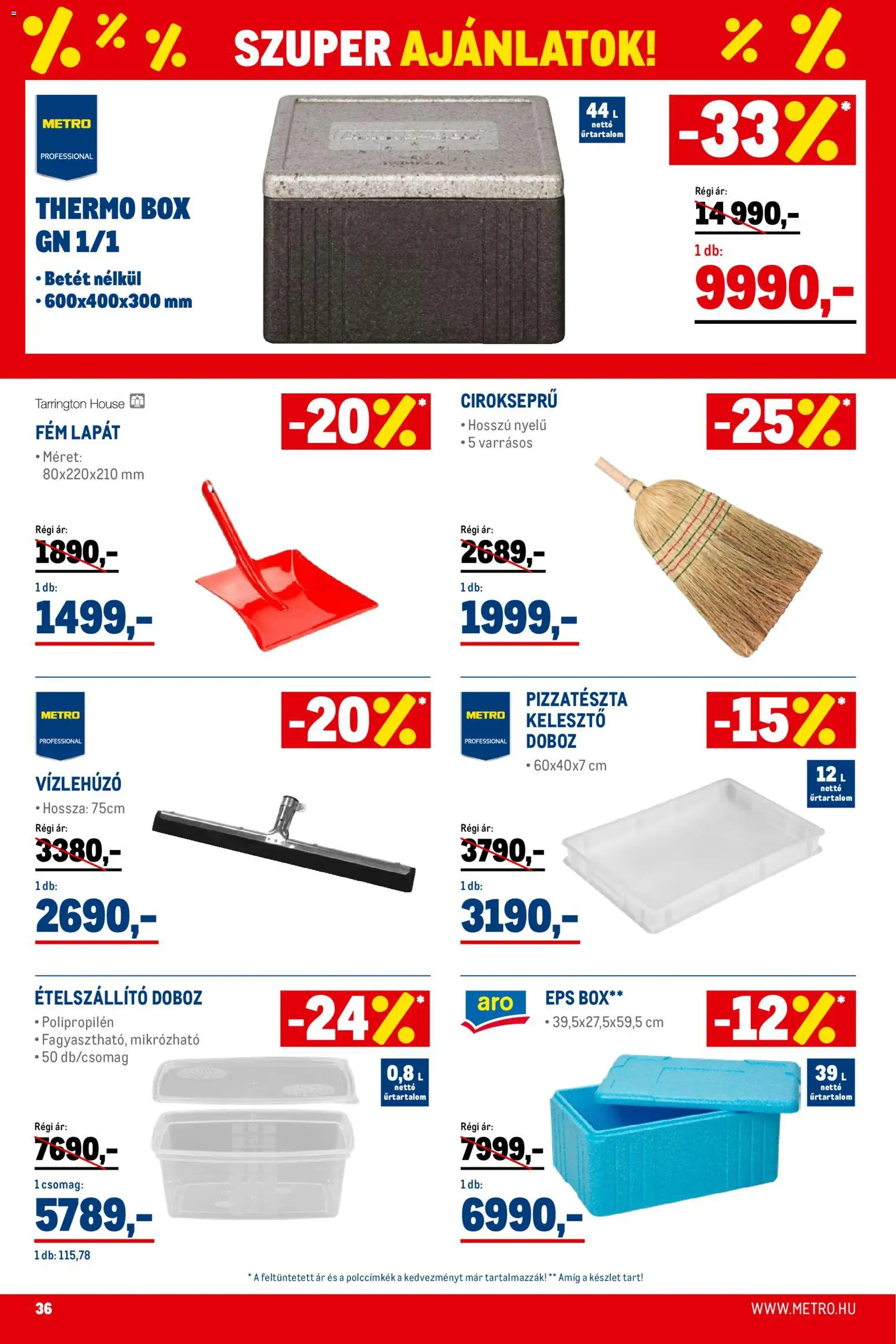 Metro akciós ujság - amely érvényes a következő dátumtól: 02.01.2026 | Oldal: 36 | Termékek: Doboz, Kelesztő, Pizzatészta