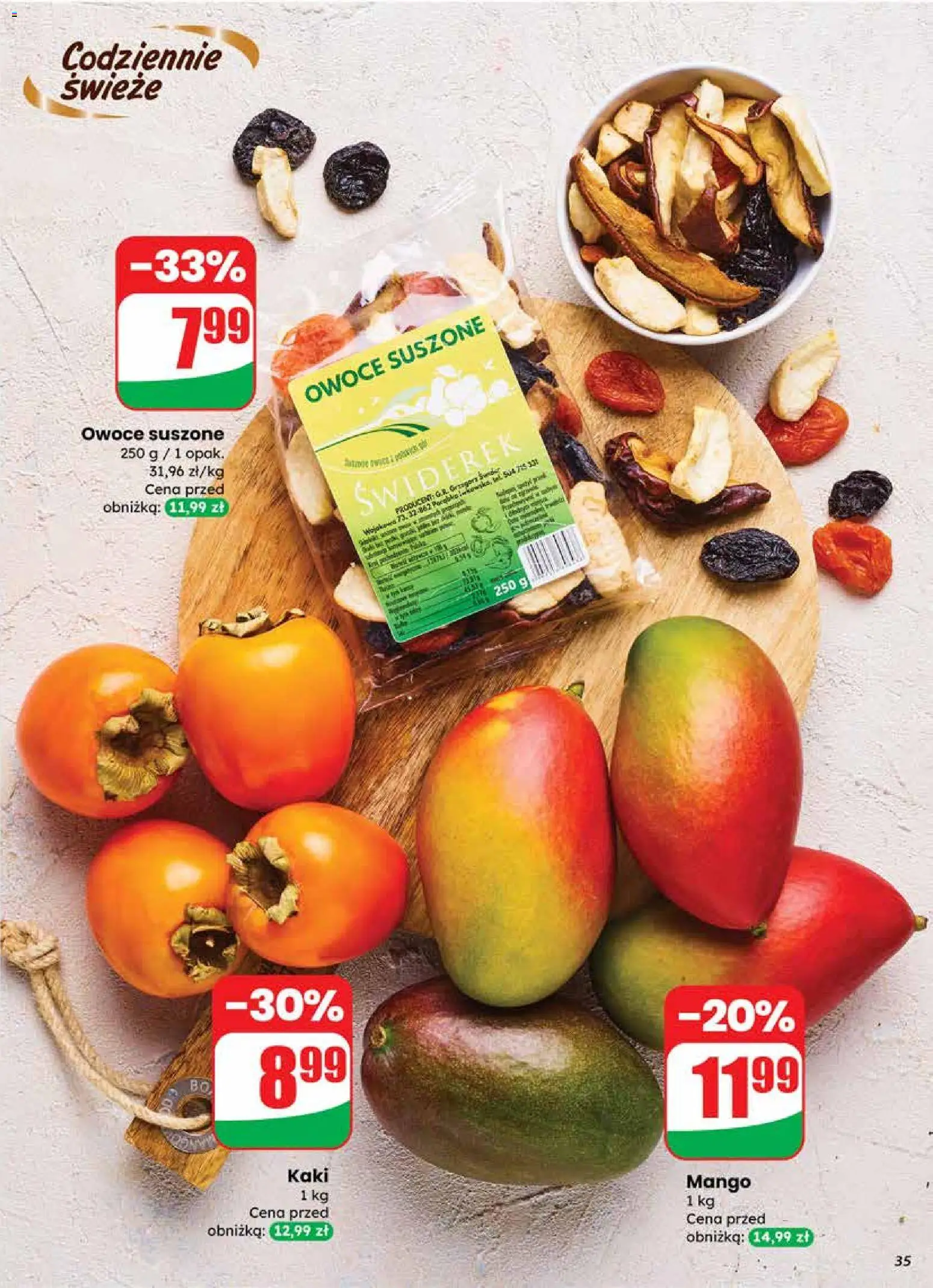 Dino Gazetka od 19.11.2025 | Strona: 35 | Produkty: Mango, Kaki, Owoce