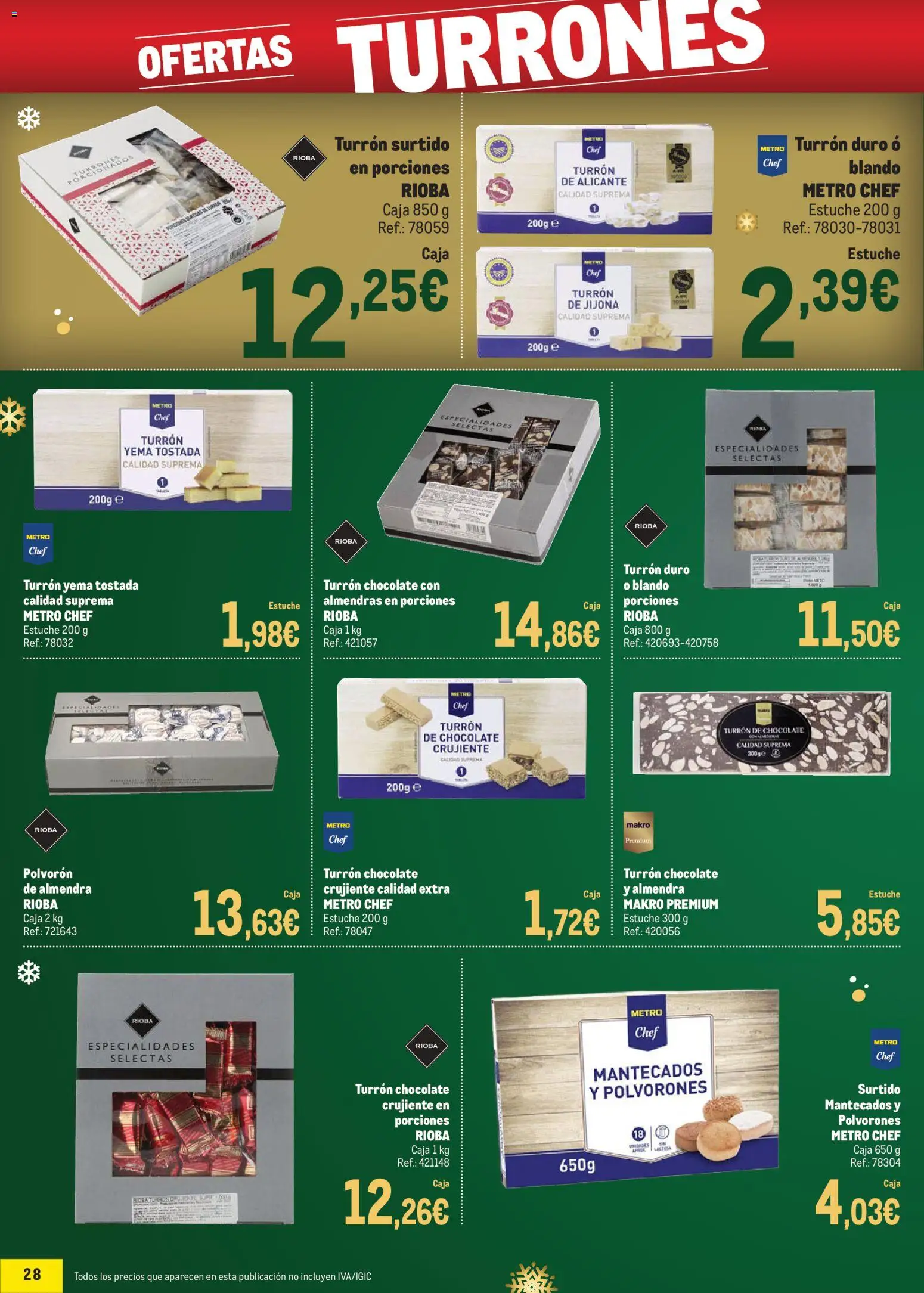 Makro - Precios Sur │ válido desde el 24.11.2025 | Página: 28 | Productos: Chocolate, Caja