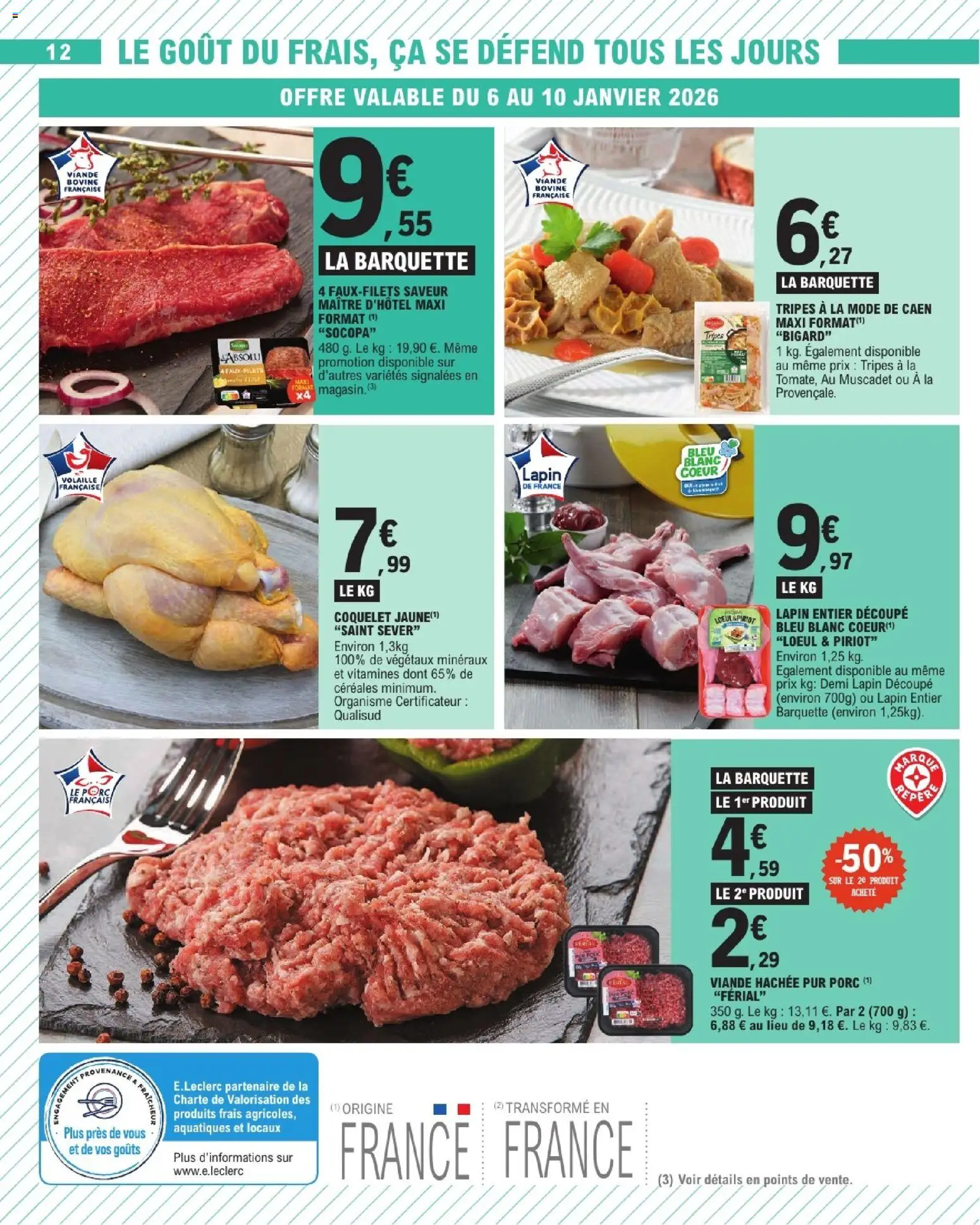 {H1} | Page: 12 | Produits: Lapin, Volaille, Coquelet, Viande