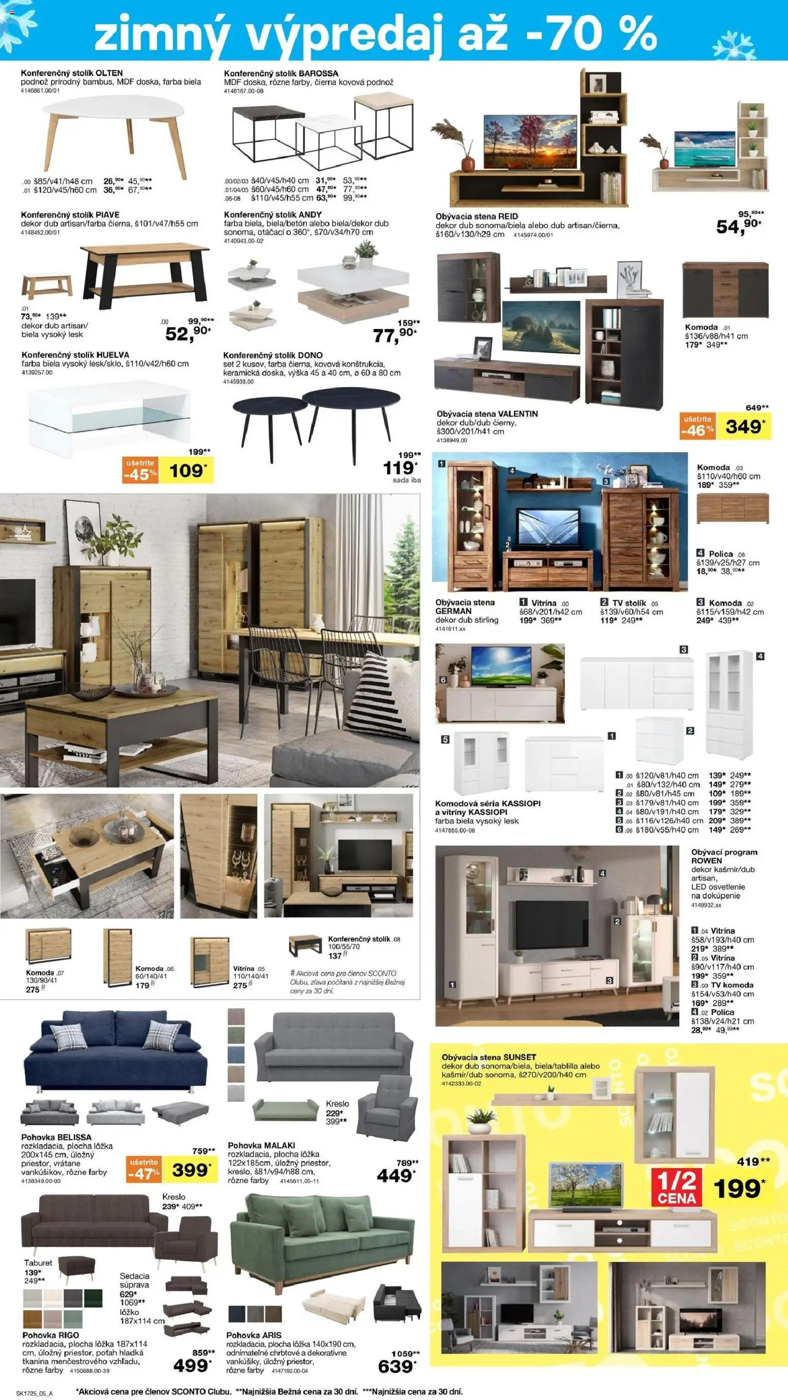 Nové Sconto nábytok akcie – leták je platný od 22.12.2025 | Strana: 5 | Produkty: Sedacia súprava, Tv, Tv stolik, Pohovka