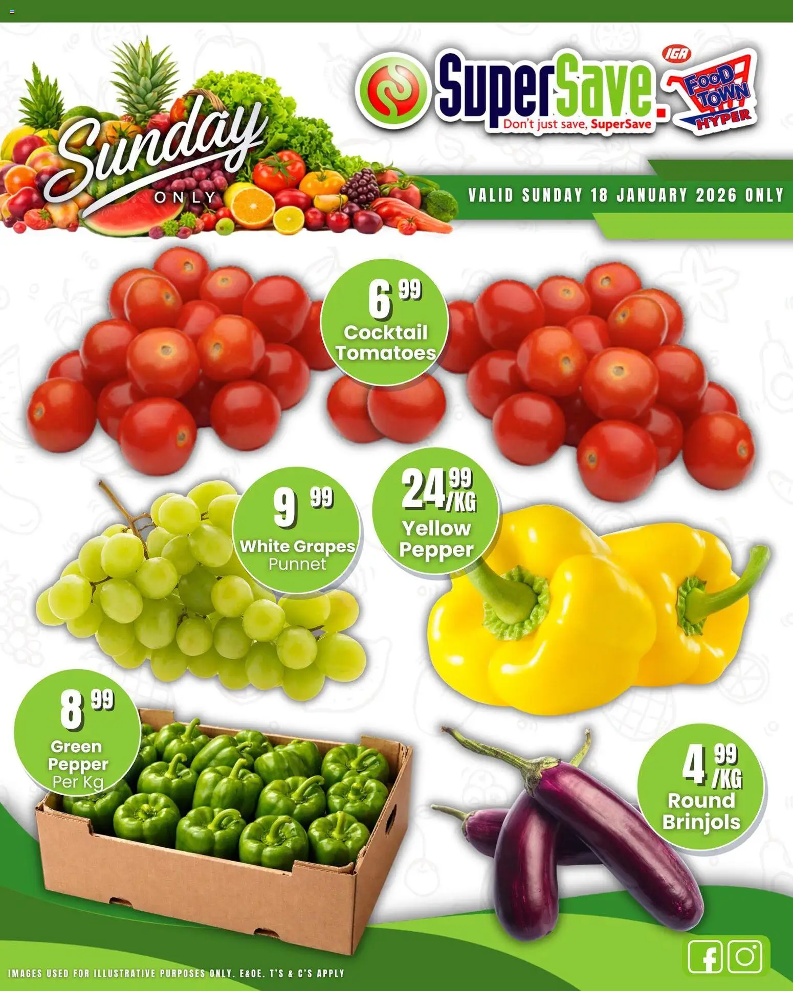 New Super Save catalogue – valid from 18.01.2026 | Page: 13 | Products: Tomatoes, Pepper, Grapes