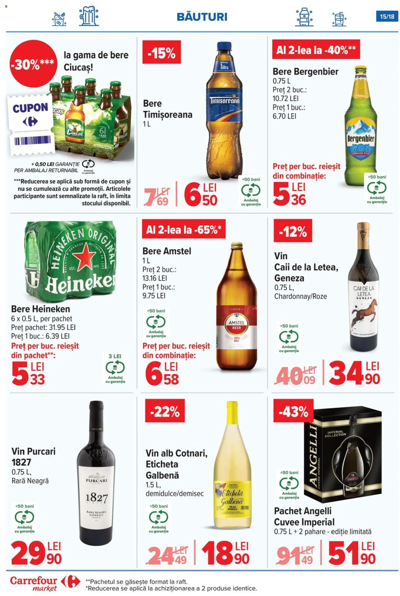 Noul catalog Carrefour – valabil de la 12.11.2025 | Pagină: 15 | Produse: Pahare, Vin, Bere, Plastik Kulübe