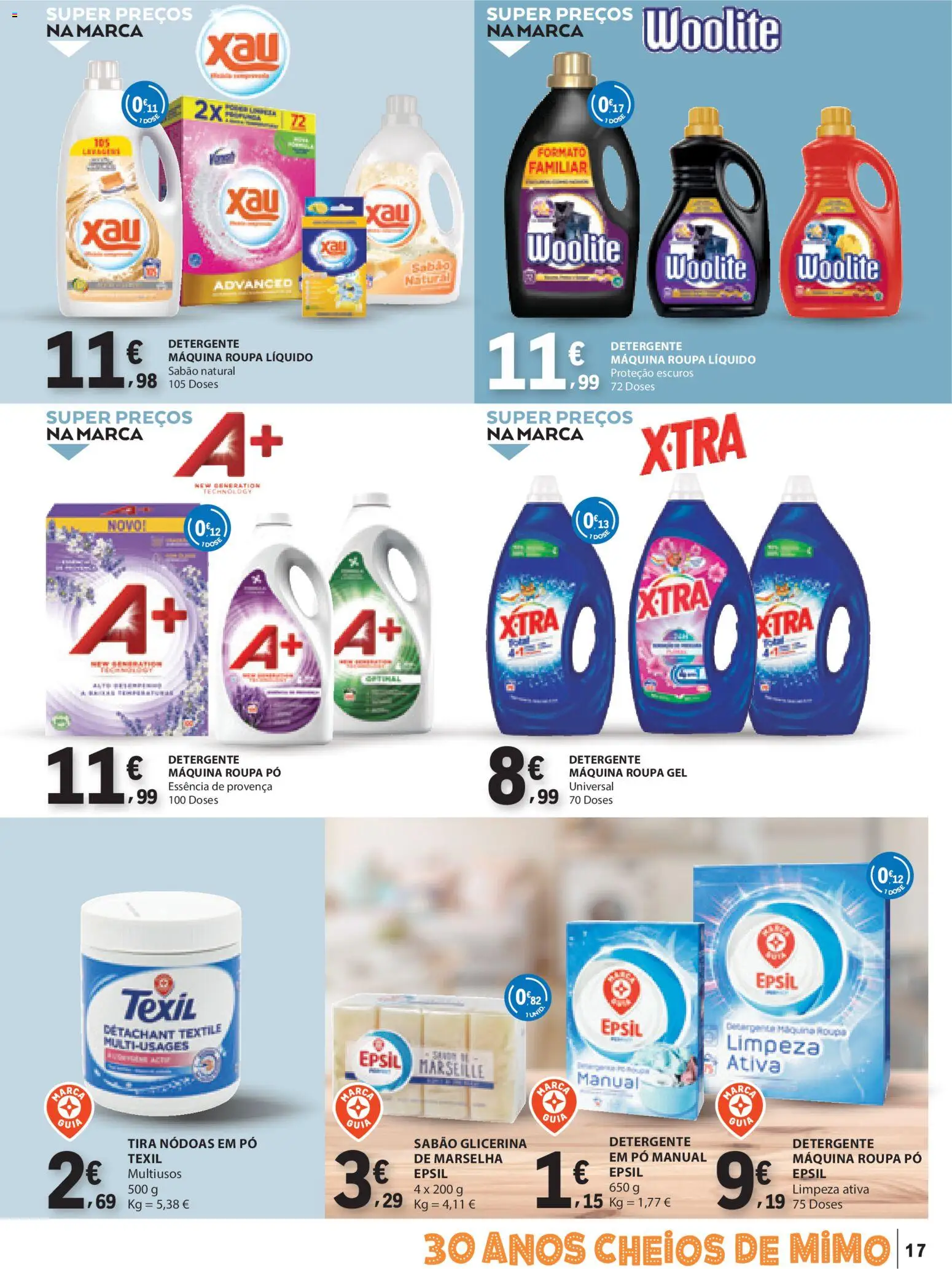 E.Leclerc Têxtil Lar e Limpeza │ válido de 30.12.2025 | Página: 17 | Produtos: Pó, Sabão, Detergente