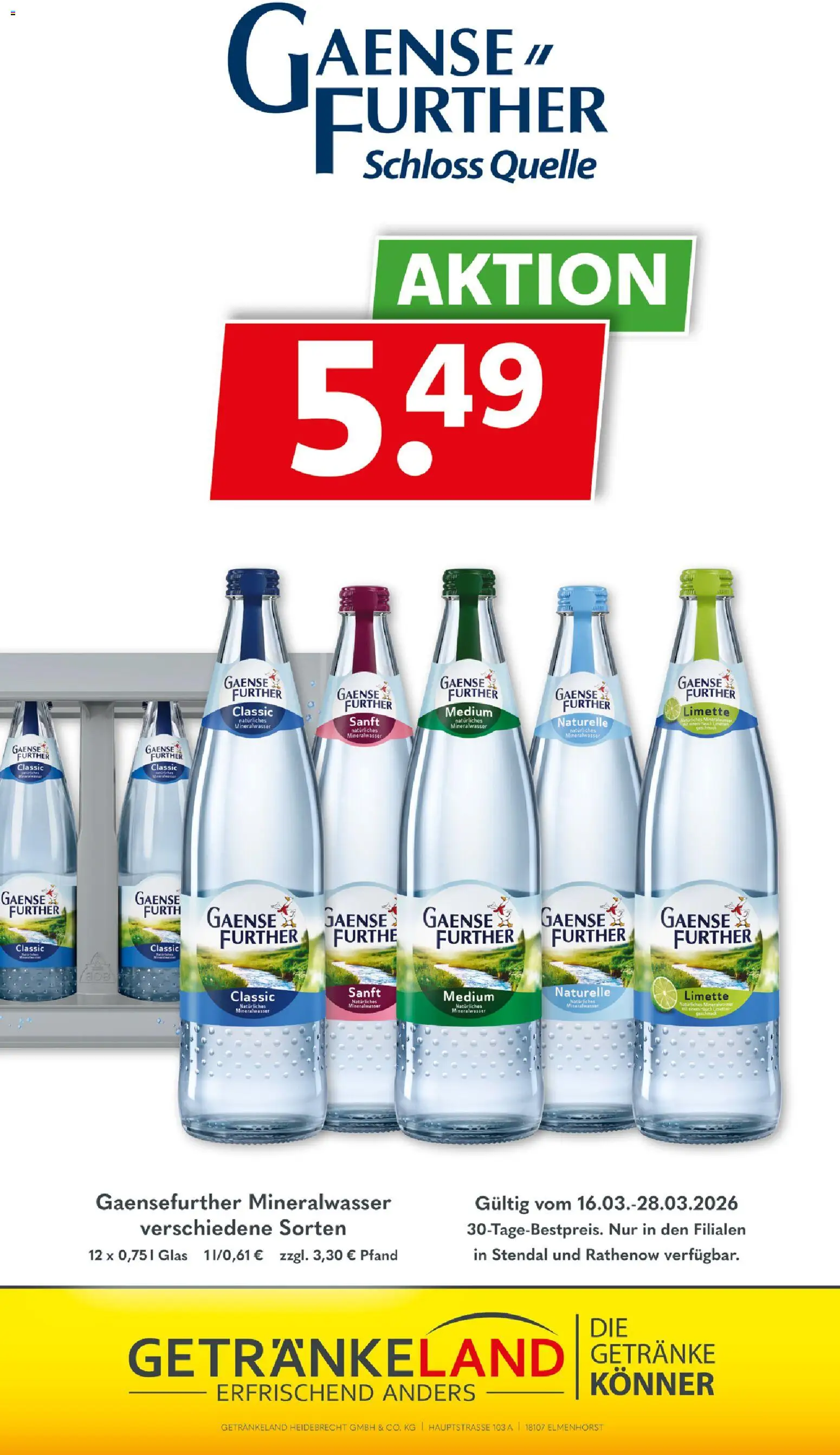 Getränkeland Prospekt 	 – gültig ab 16.03.2026 | Seite: 11 | Produkte: Mineralwasser, Limette