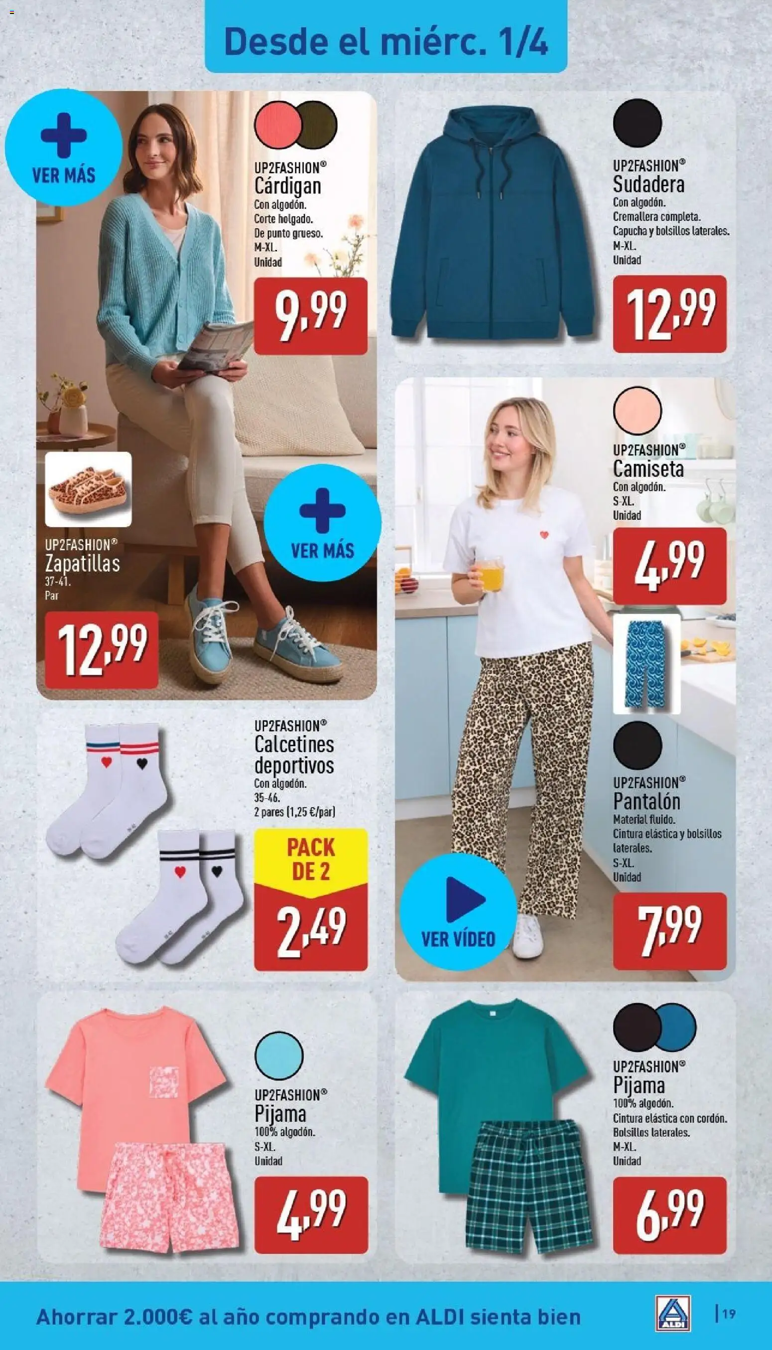 Aldi folleto Península │ válido desde el 30.03.2026 | Página: 19 | Productos: Sudadera, Pijama, Zapatillas, Video