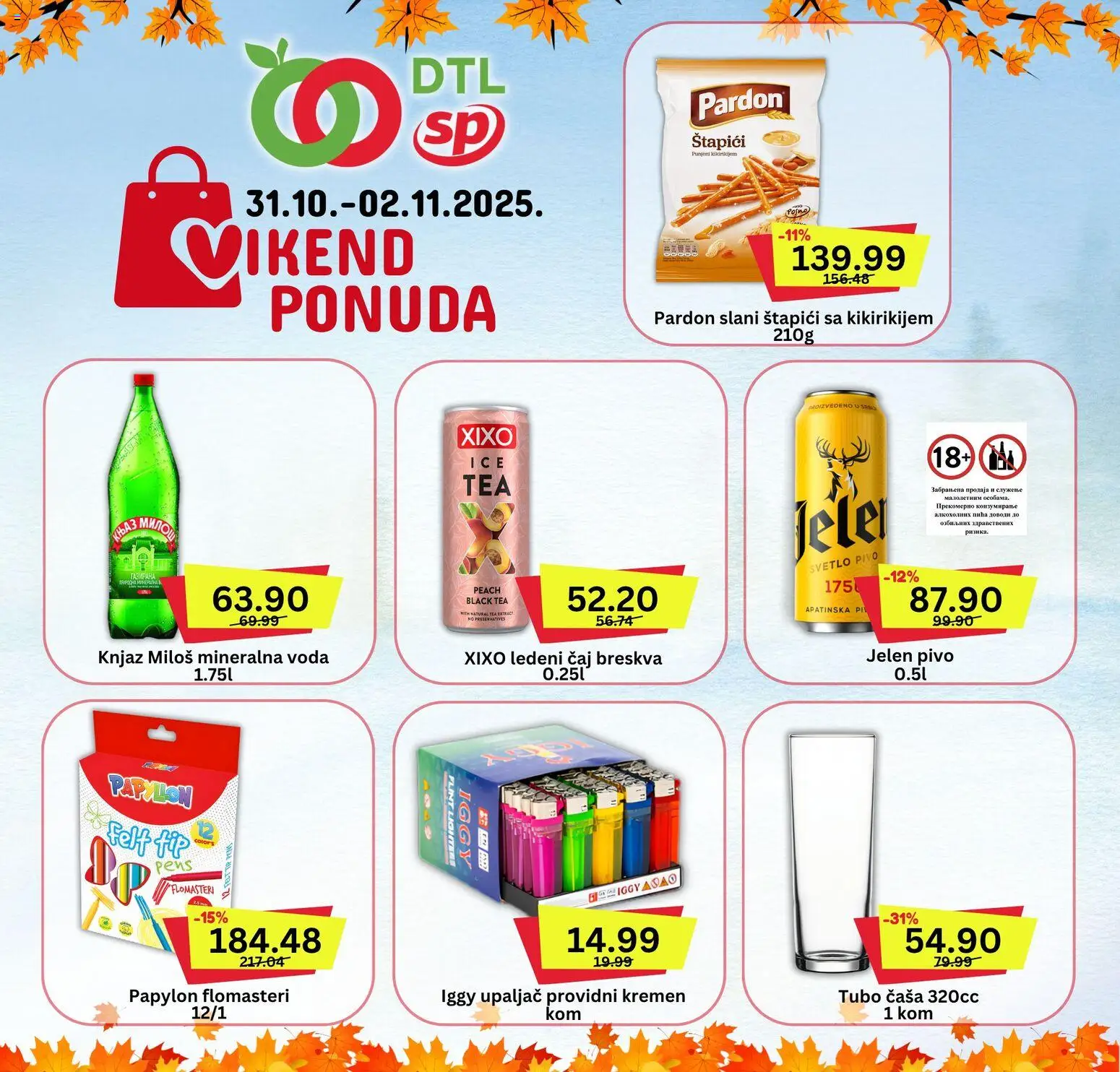 Senta Promet katalog - važi od 31.10.2025 | Strana: 2 | Proizvode: Voda, Mineralna voda, Pivo, Breskva